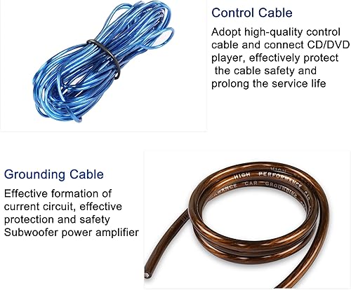 Miniatura 4 de XMSJSIY Kit de cableado de audio para automóvil de calibre 6, kit de cableado de instalación con fusible para auto, camión, subwoofer estéreo y