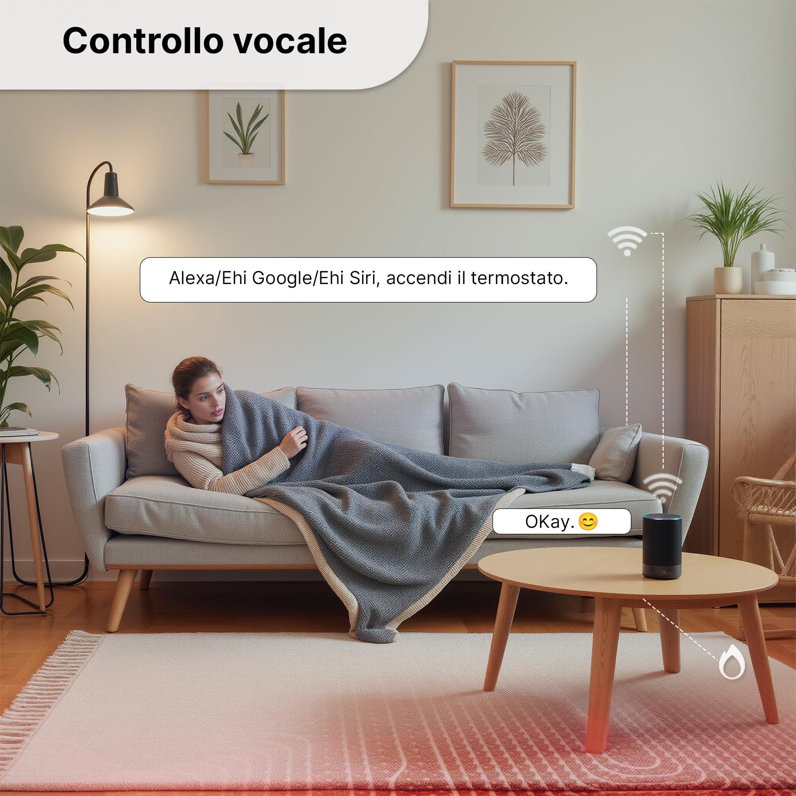 MOES Smart Matter Termostato per riscaldamento a pavimento acqua termostato | ambiente, riscaldamento a pavimento, Wi-Fi, programmabile, compatibile, Apple Home, SmartThings, Alexa, Google