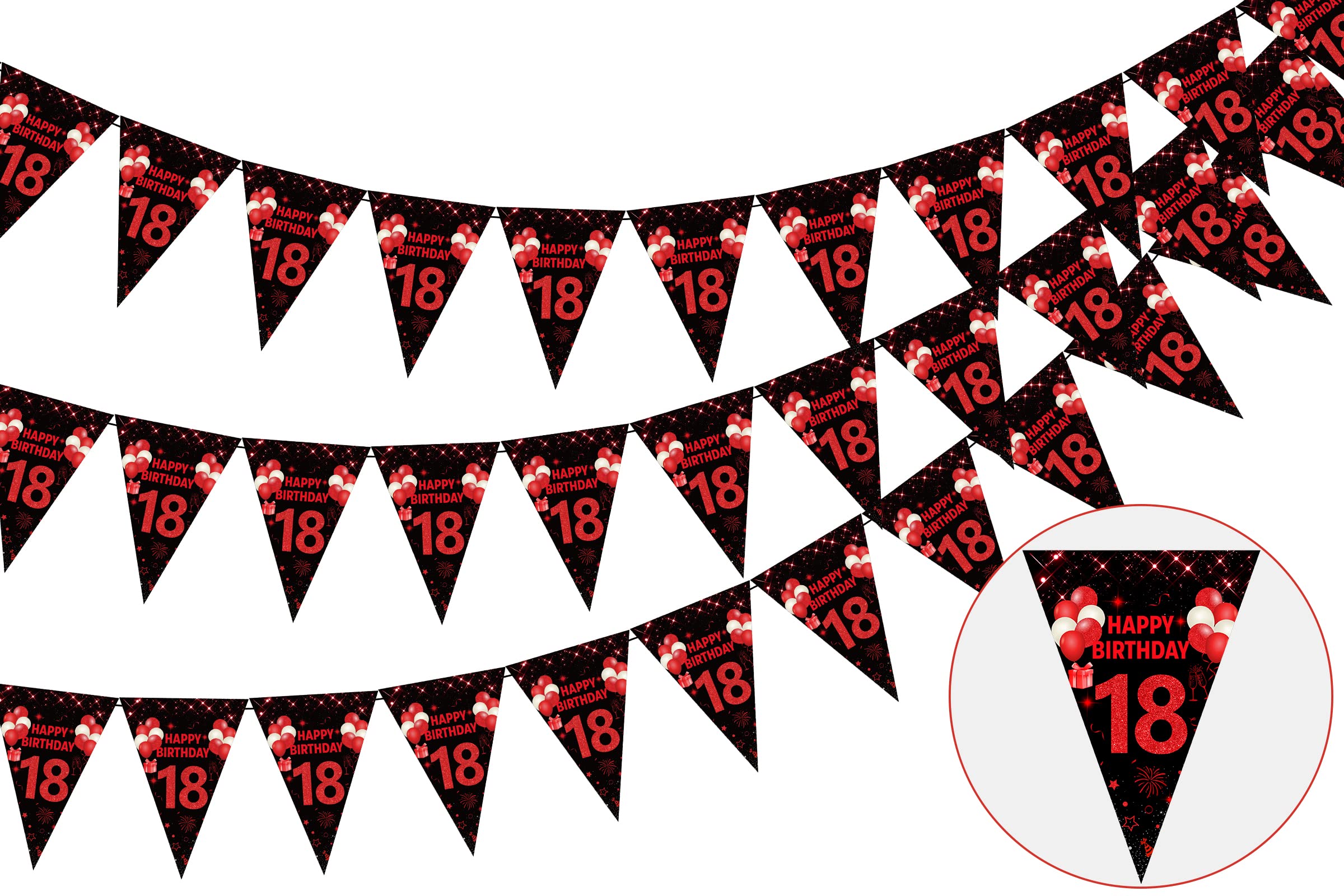 18e verjaardagsdecoratie, banner, decoratie 18e verjaardag, jongens en