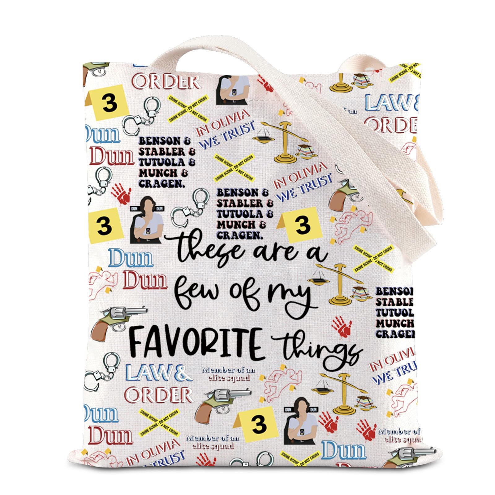 ENSIANTHLaw SVU Order TV Show Merch Law Detective Team Tote Bag Crime Show Junkie Reusable Handbag Special Victims Unit Gift