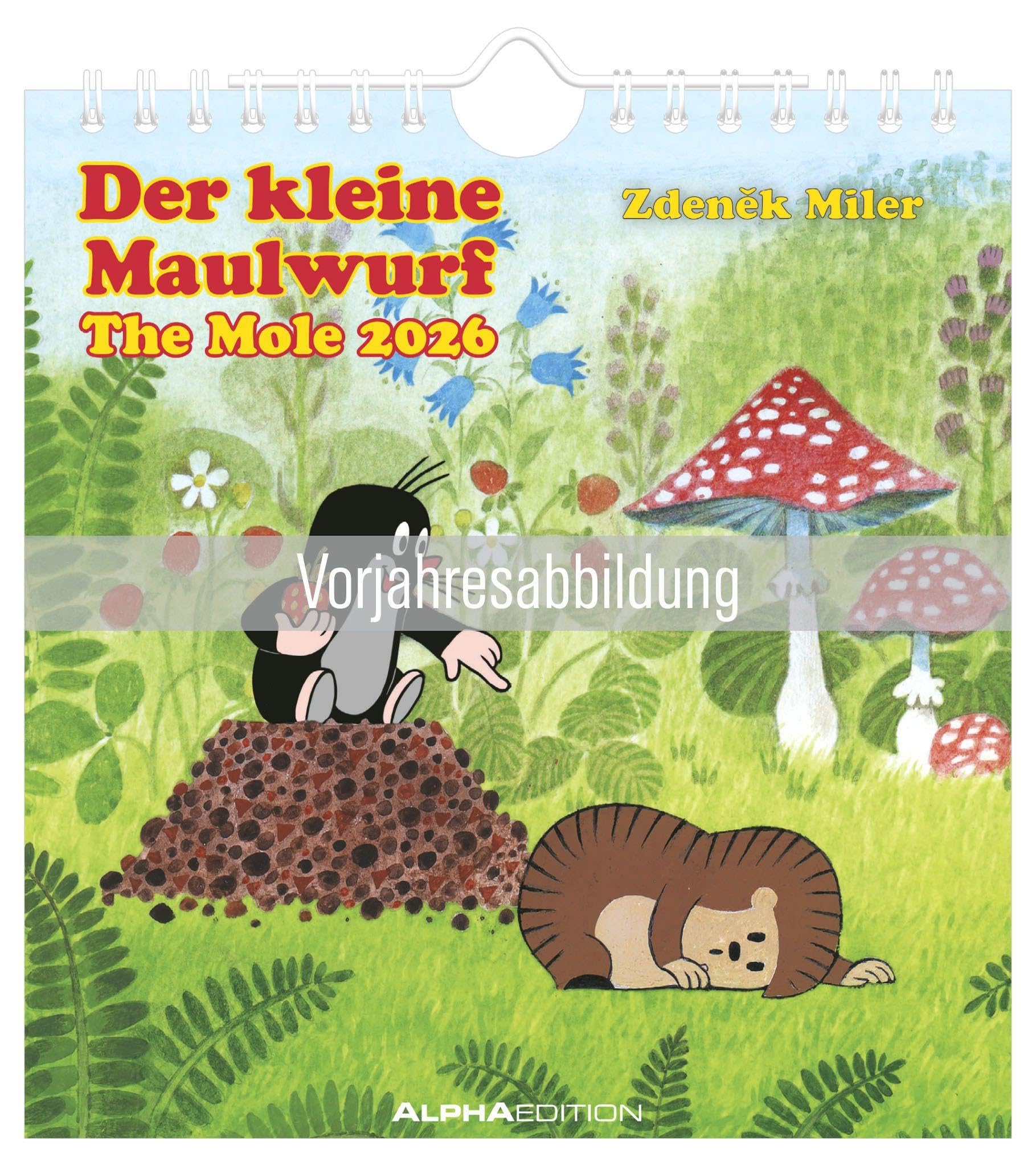 Der kleine Maulwurf 2027: Postkartenkalender 16x17 cm mit 12 Postkarten zum Heraustrennen, Tisch- und Wandkalender