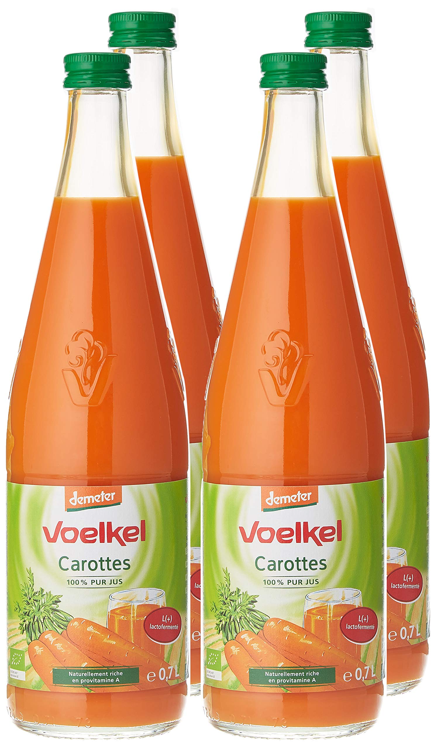 Zumo de Zanahoria Lactofermentado BIO - Voelkel - caja de 6 uds de 700 ml. (Total 4200 ml.)