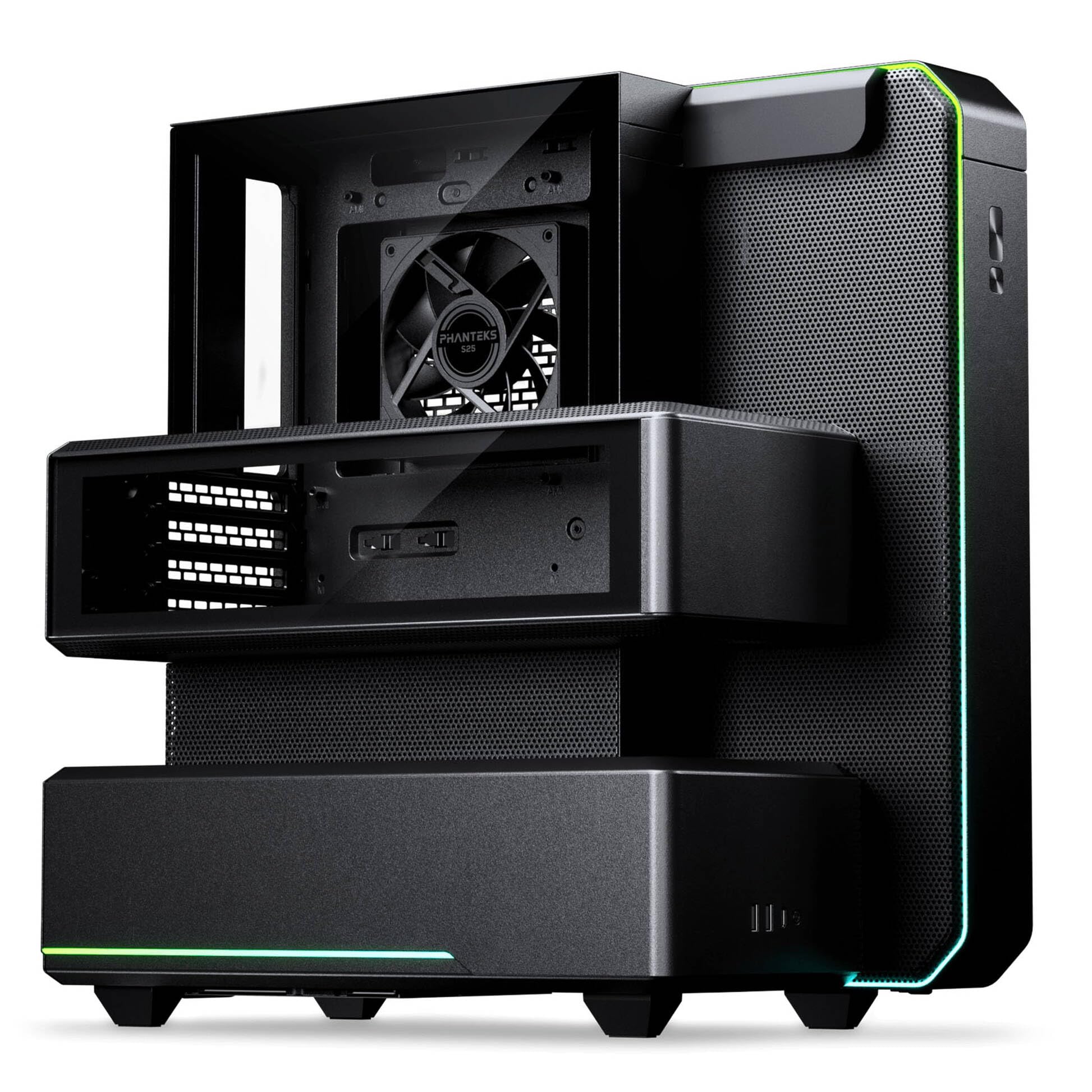 Phanteks EX5 Case ATX con Ventola S25-120 ARGB, Nero