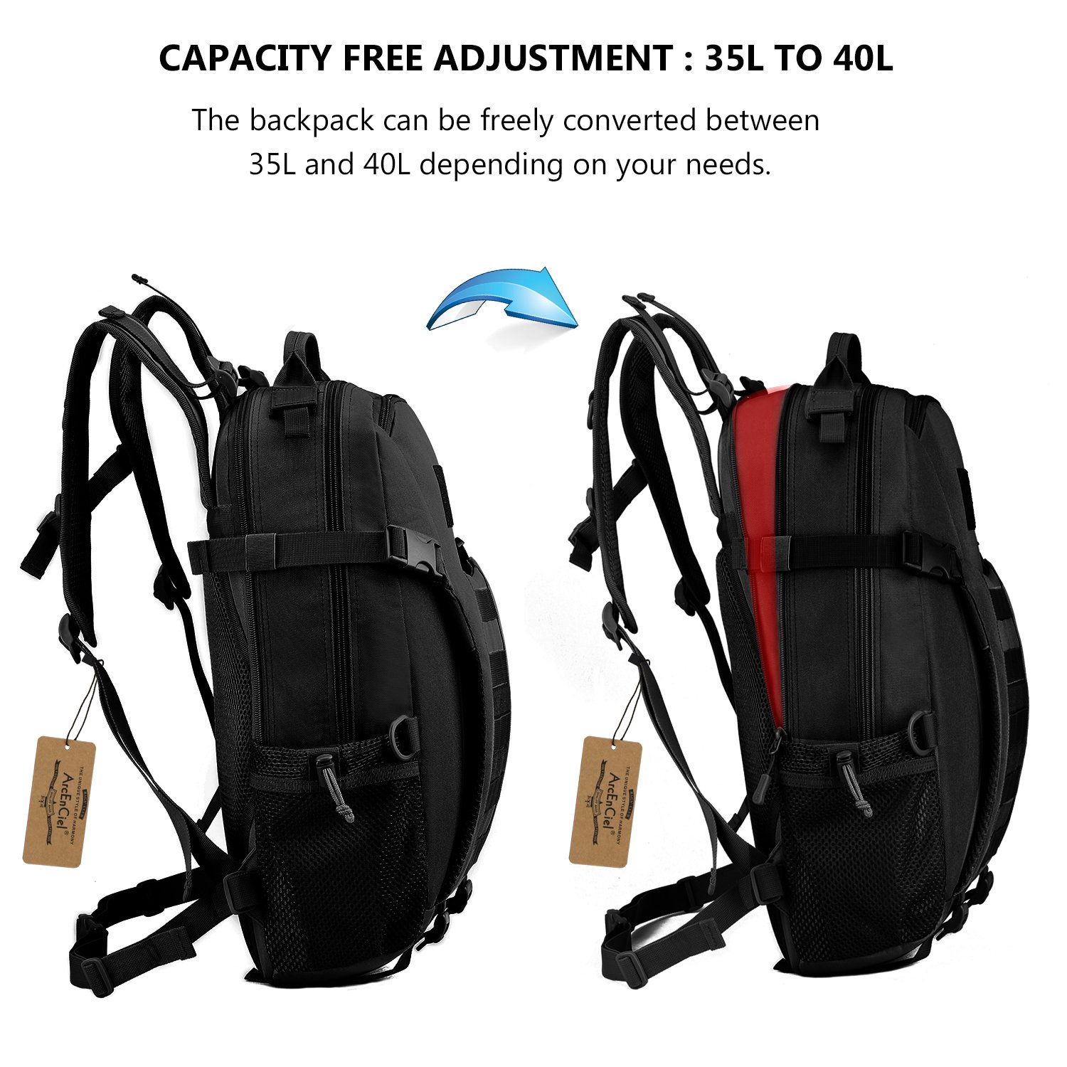 Buy ArcEnCiel Motorcycle Backpack Tactical Military Molle Gym Badminton