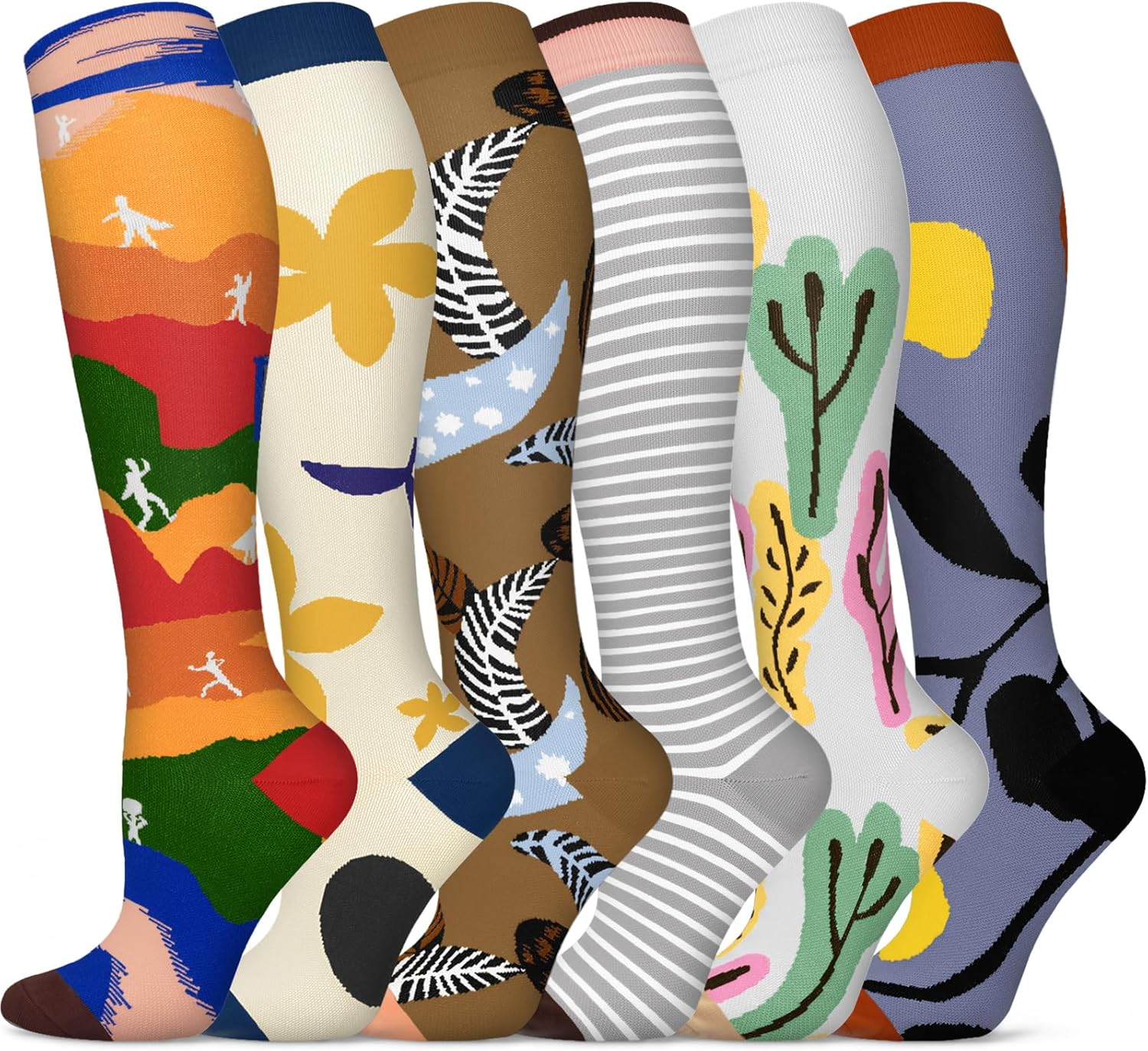 Hi Clasmix Graduated Compression Socks for Women&Men Wide Calf Comfort Best for Circulation,Pregnancy,Media,Nurse,Running,Travel Hi Clasmix Graduated Compression Socks for Women&Men Wide Calf Comfort Best for Circulation,Pregnancy,Media,Nurse,Running,Travel