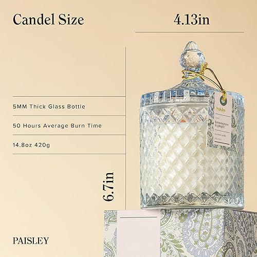 Miniatura 2 de Vela perfumada de citronela y jengibre, cera de soja natural 14.8, velas grandes con mecha de madera para el hogar, 70 horas de tiempo de