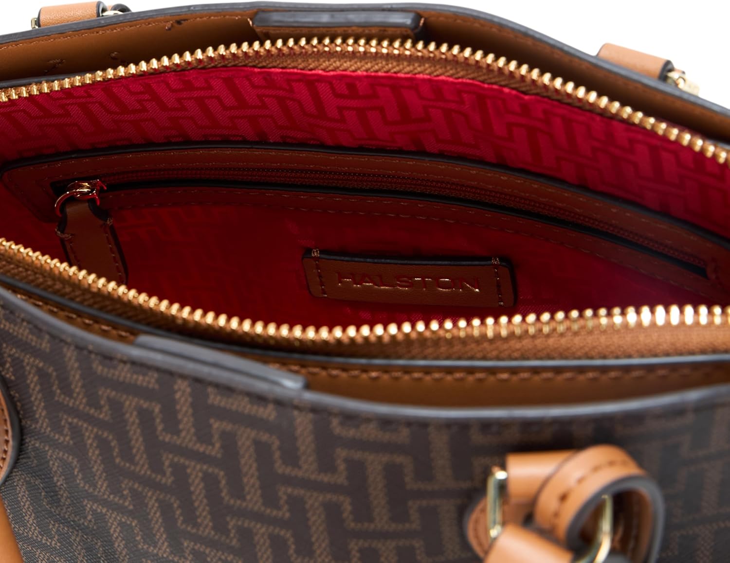 H HALSTON womens Quincy Top-handle Satchel Bag With Bag Charm - Image 4