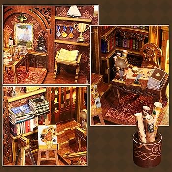 Amazon.co.jp: 教育モデル DIY ドールハウス木製ブックエンド