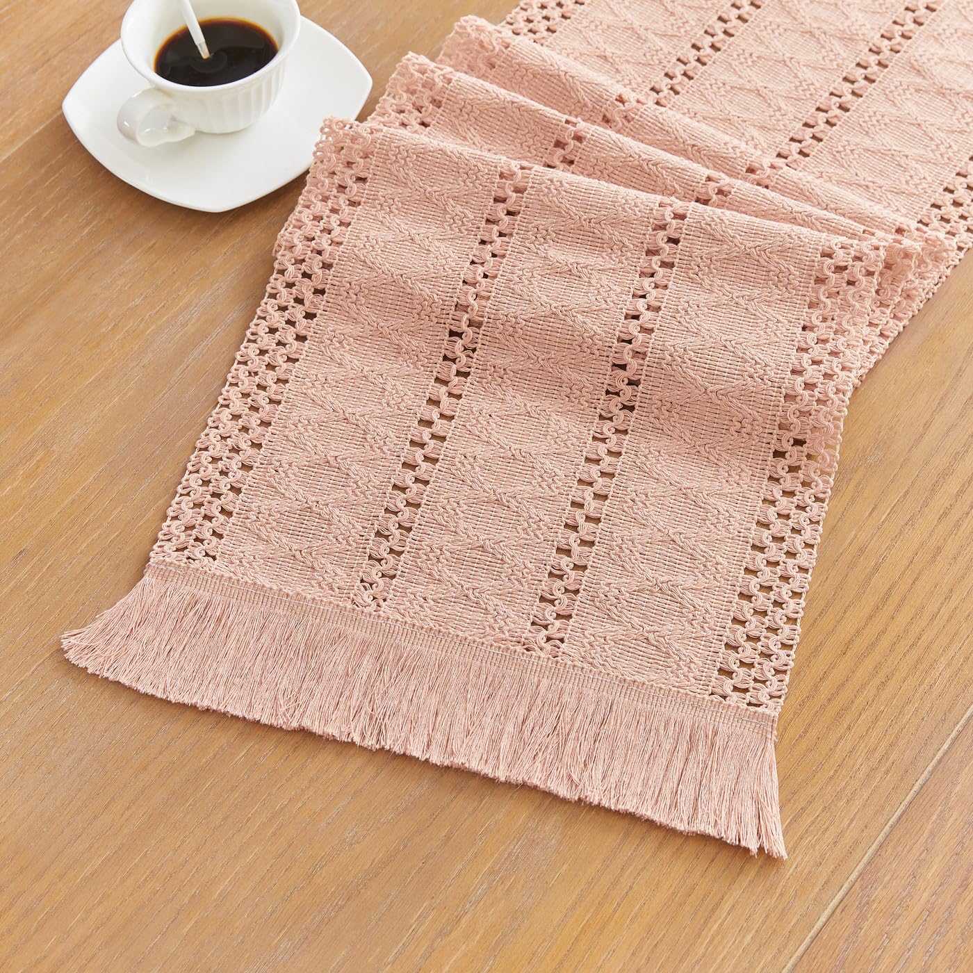 GUJOXILA Boho Tischläufer Grün 30 x 122cm Outdoor Drinnen Ab