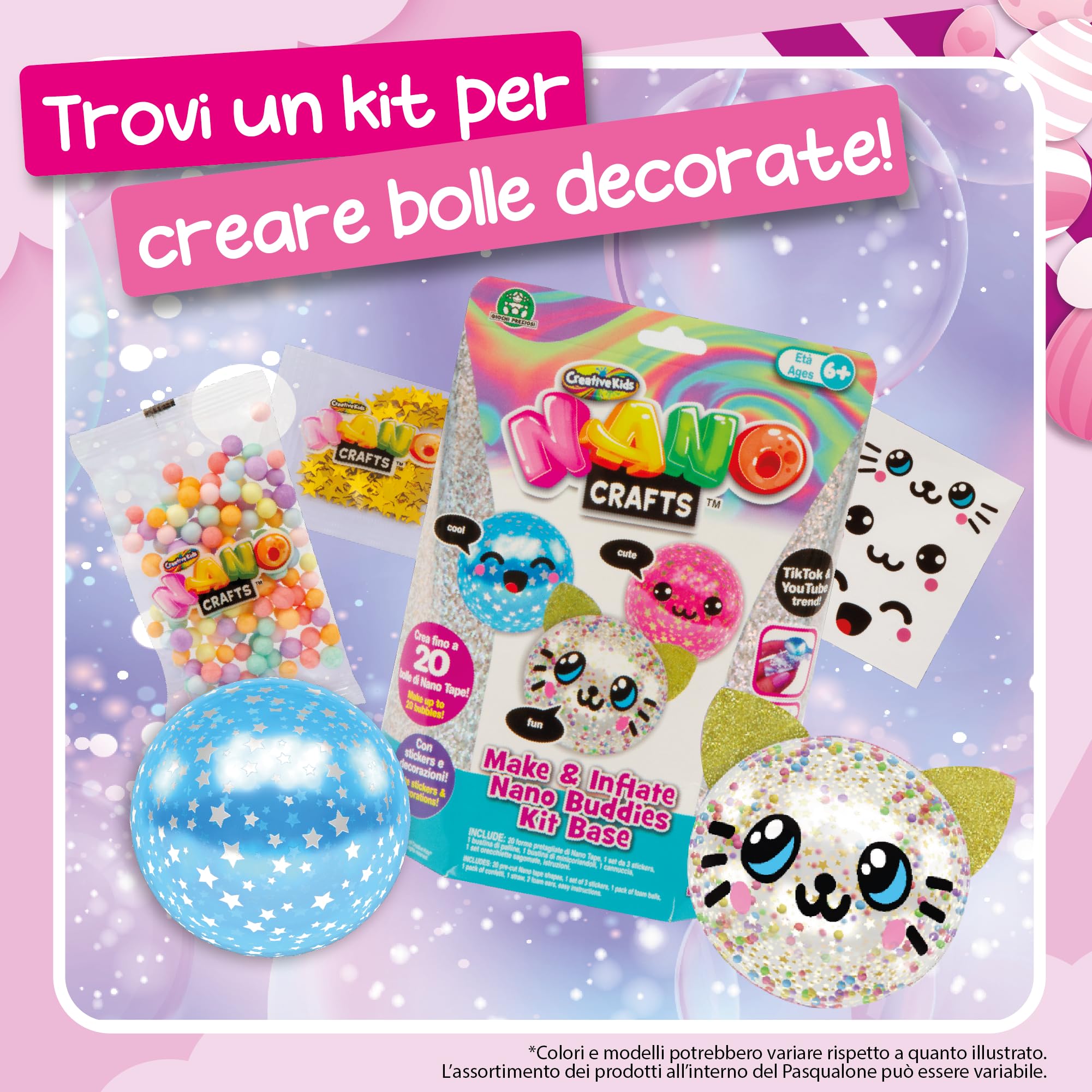 Super Pasqualone - Girl Uovo di Pasqua con Peluche, Bambola E Tante Altre Sorprese, Grande Contenitore in Cartone Eco-Friendly, Idea Regalo per Bambine dai 3 Anni