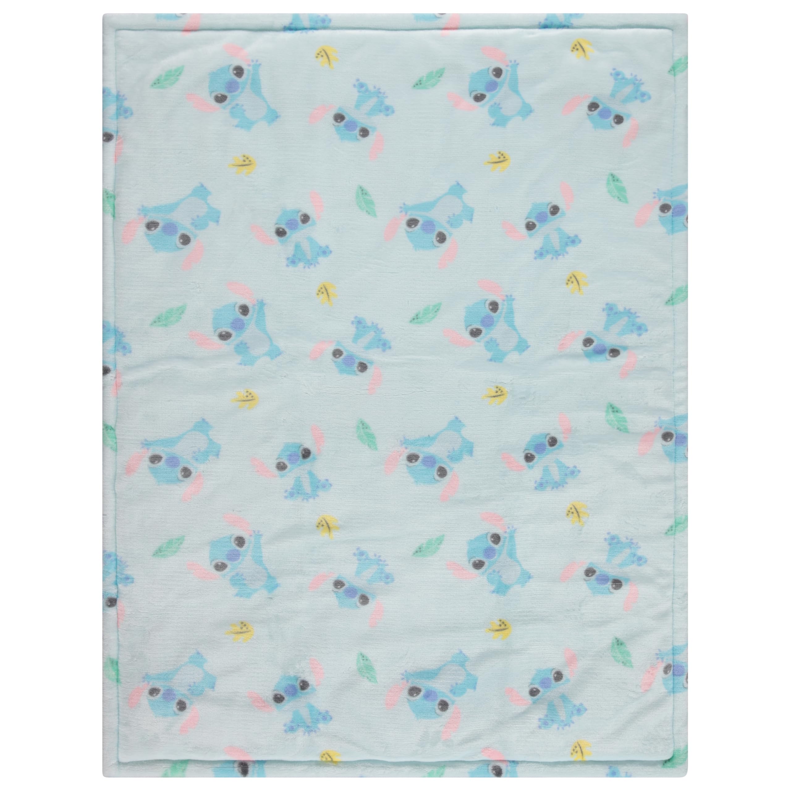 Disney Coperta per neonati a 2 veli, con Topolino, Minnie, Winnie The Pooh, Lilo e Stitch, in morbido pile con Polyfill, comoda e calda coperta per neonati e bambine, 76 x 101 cm
