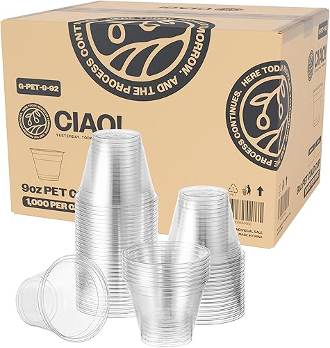 Tapa plana PET con ranura para pajilla, diseñada y apta para vasos de bebidas frías de PET de 9 oz12 onzas, 3.622 in (caja de 1,000)