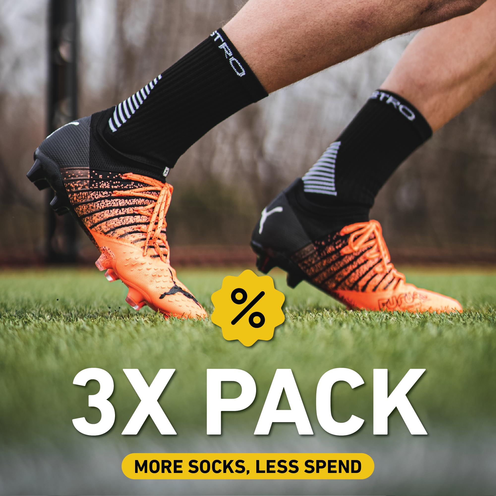 Maestro - Calcetines antideslizantes para fútbol para hombre y mujer con almohadillas antideslizantes, ideales para fútbol, baloncesto y deportes