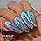 Born Pretty 9D Cat Magnetic Eye Gel Nail Polish Holographic Rainbow Gel Polish Blue Purple Soak Off U V LED Gel Polish Nail Art Design Manicure Salon DIY Home 15ML