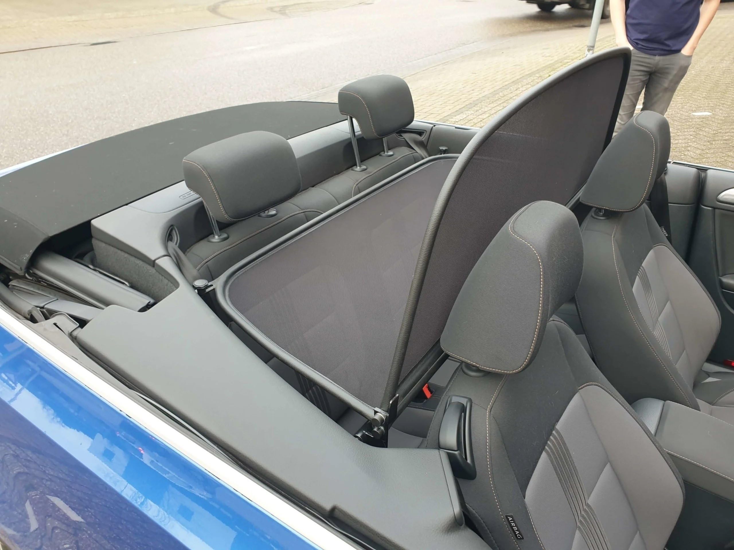 Déflecteur de Vent Pliable Avec Fermeture Rapide Pour Volkswagen Golf 6 Cabriolet 2011-2016 Noir