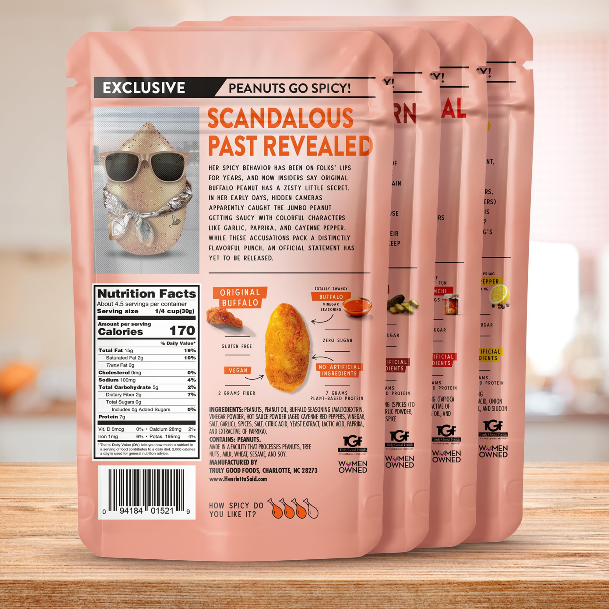Amazon.com : Henrietta Said Wing-Flavored Peanuts - Variety Pack
