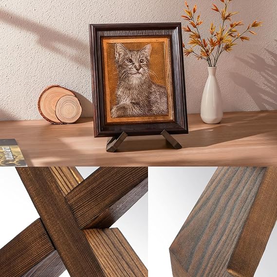 Now Playing Vinyl Stand – Solid Wooden Vinyl Record Holder, Retro Now Spinning Record Stand, Stylish Record Display for Albums, Books & Magazines, Music Lovers