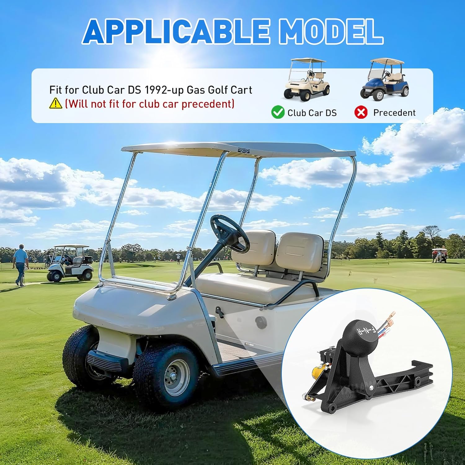 Club Car FNR Shifter Assembly, Golf Cart Forward and Reverse Shifter Fit for Gas Club Car DS 1992-up Golf Cart .Replace OEM#1016947 1012987 8233 8248