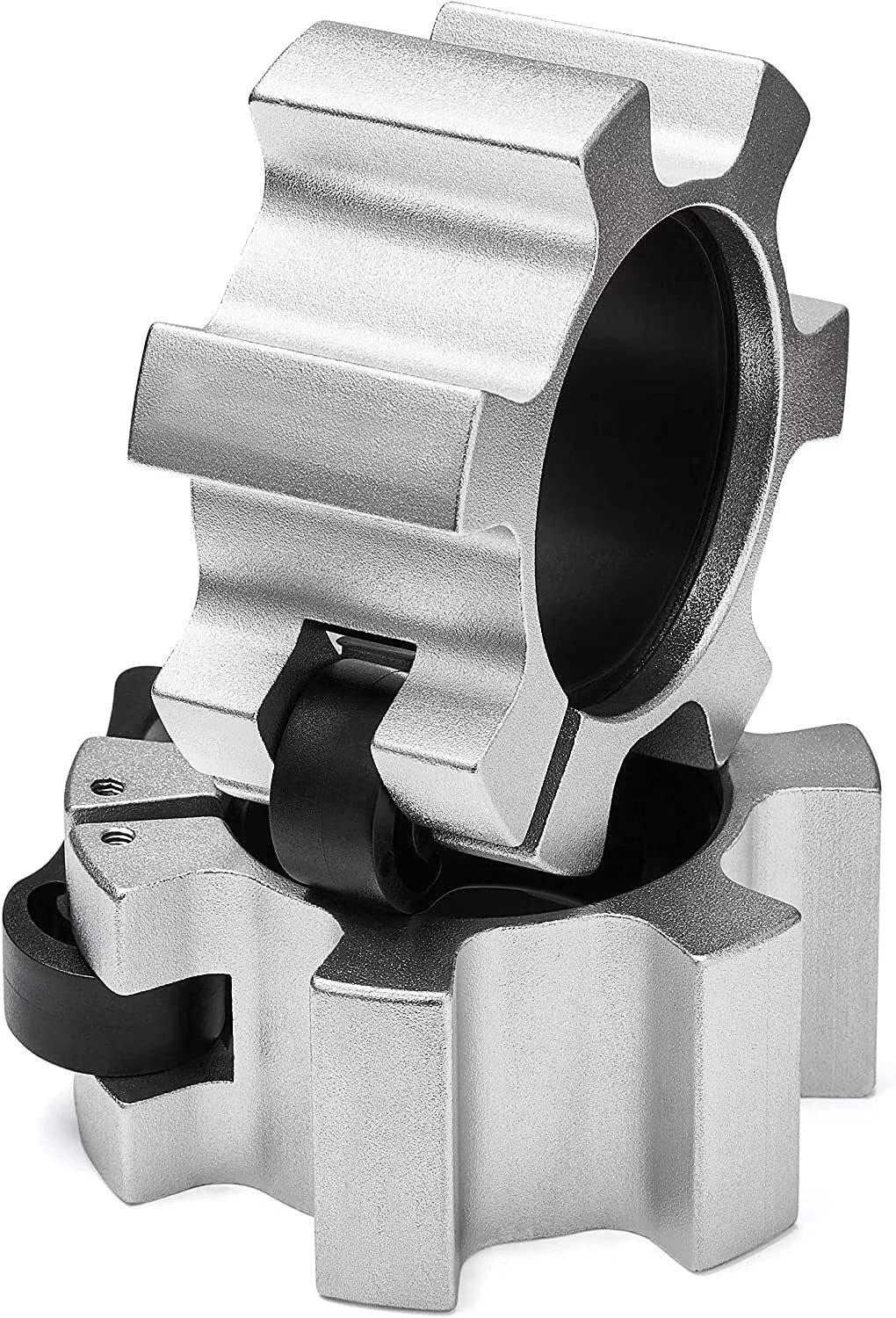 Manubri Olimpici in Metallo con Chiusura a Clip,Morsetto Bilanciere 50mm Olimpico Bar Collare per Sollevamento Pesi e Allenamento Olimpico per Allenamento, Sollevamento Pesi, Fitness