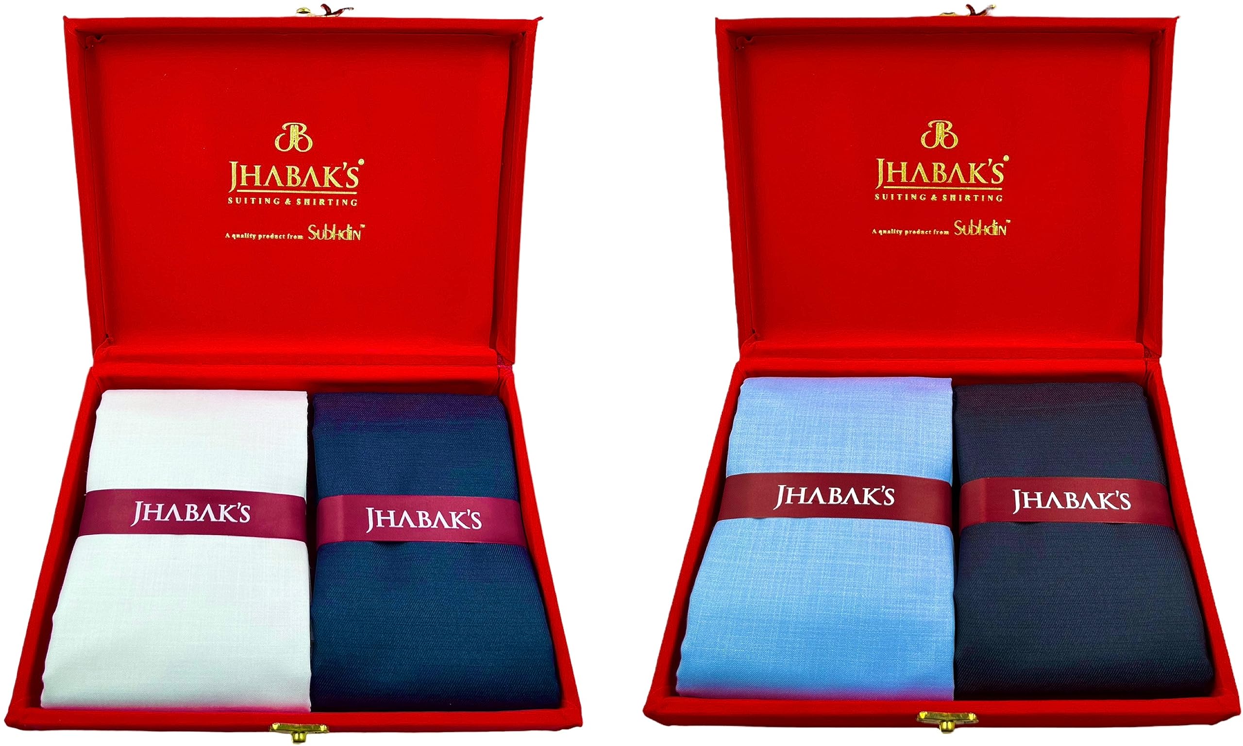 Unstitched Cotton Blend Shirt & Trouser Fabric Solid - 2.25mtr Shirt Cloth - 1.20mtr Pant Piece