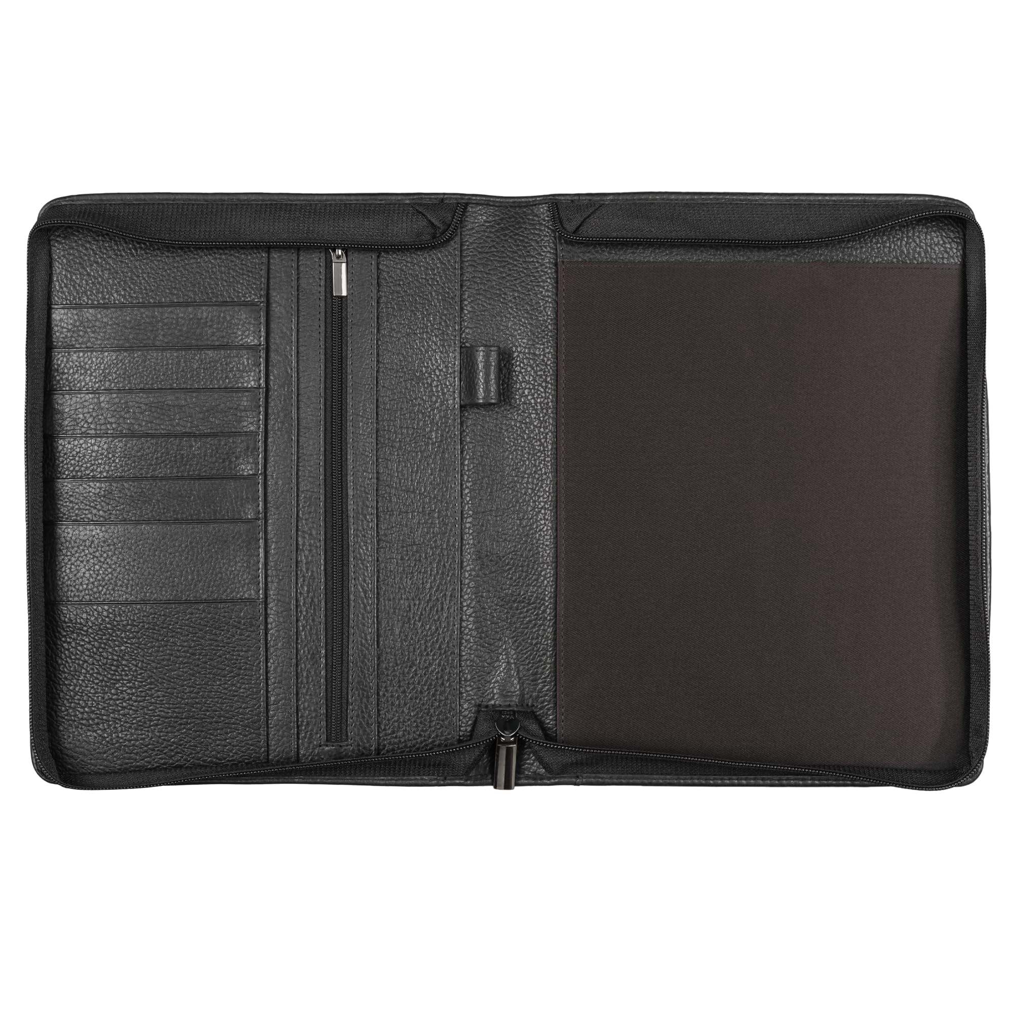 STILORD 'Roland' Teczka konferencyjna z prawdziwej skóry A5 dla mê¿czyzn i kobiet | porêczny format DIN A5 | skórzana teczka na dokumenty biznesowe, Kolor:czarny obsydian
