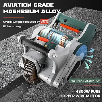Electric Wall Chaser 4800W Wall Grooving Slotting Machine with Infrared Sighting, 1 Time Molding 9000PRM Concrete Wall Cutting Machine 40mm Grooving Depth