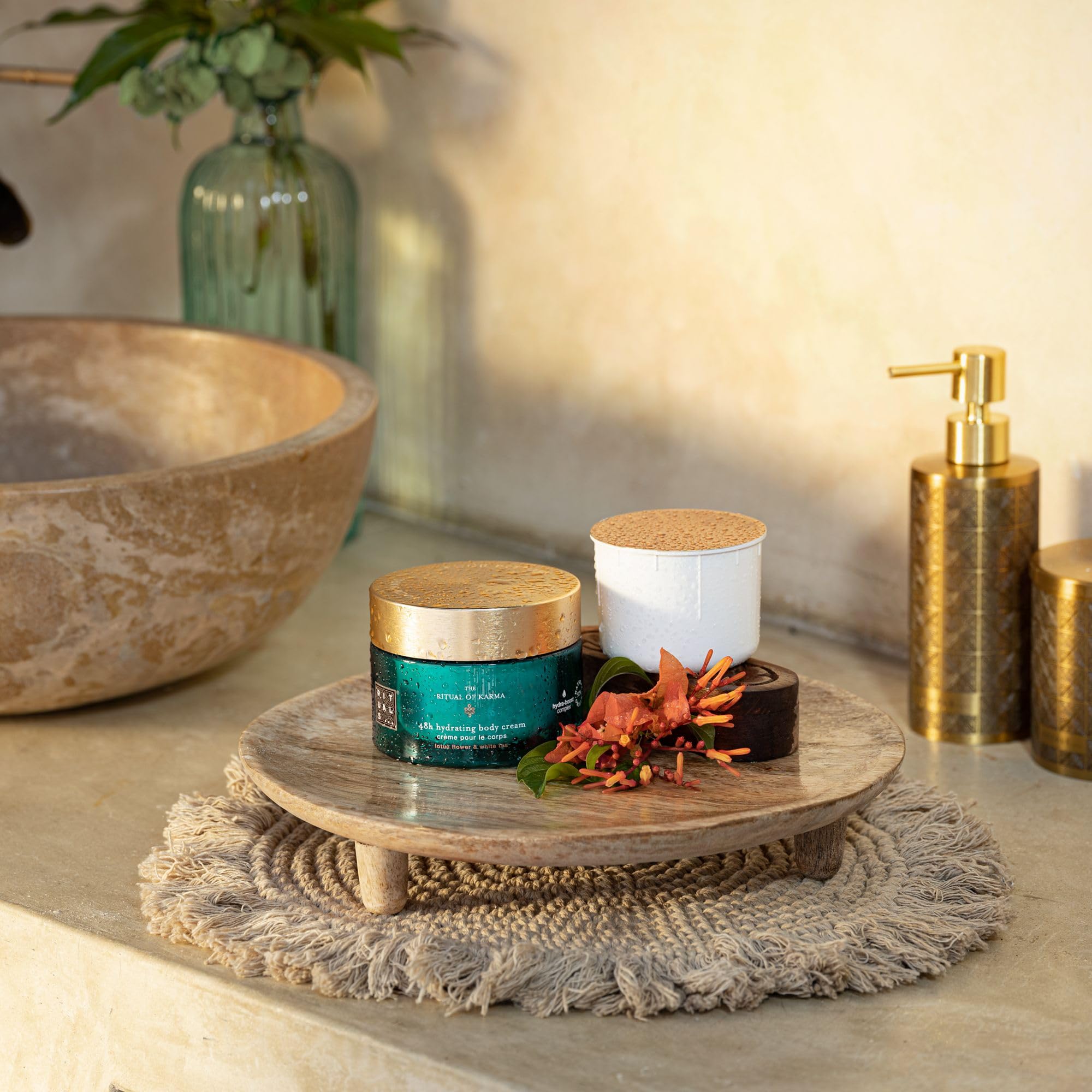 RITUALS Körpercreme + Nachfüllpackung Das Ritual des Karma | Creme mit Lotus und weißem Tee | Beruhigend und reichhaltig mit sommerlichem Duft | 220 ml + 220 ml