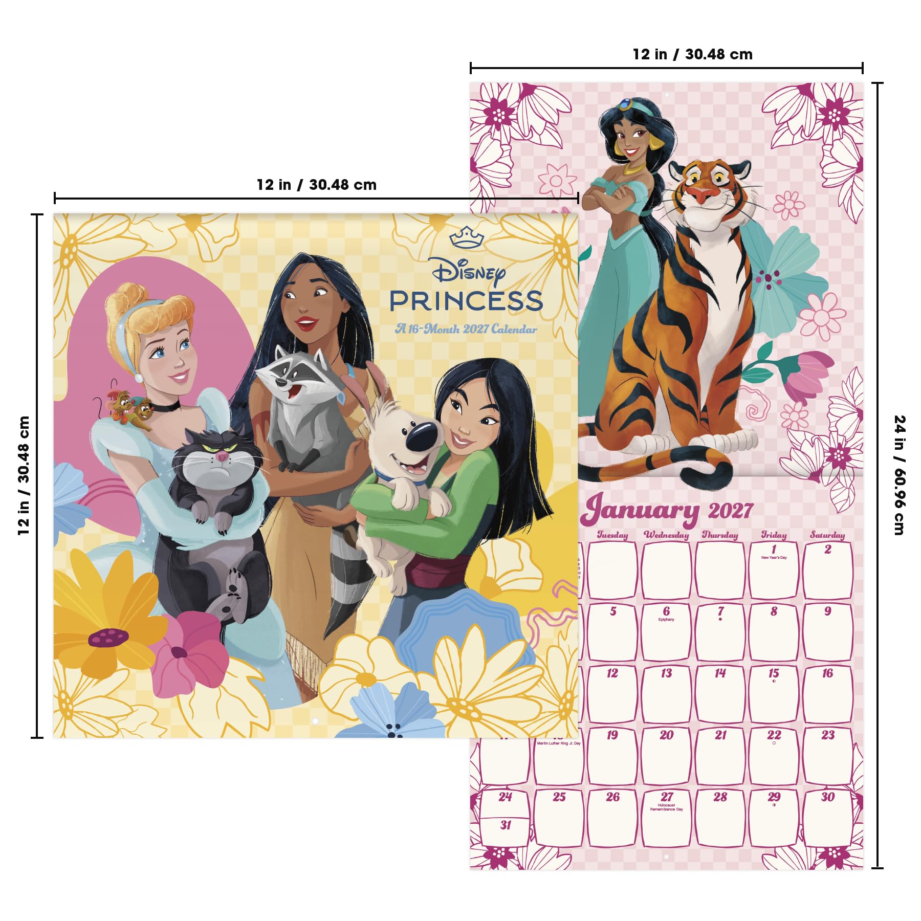 2027 Disney Princess Wall Calendar