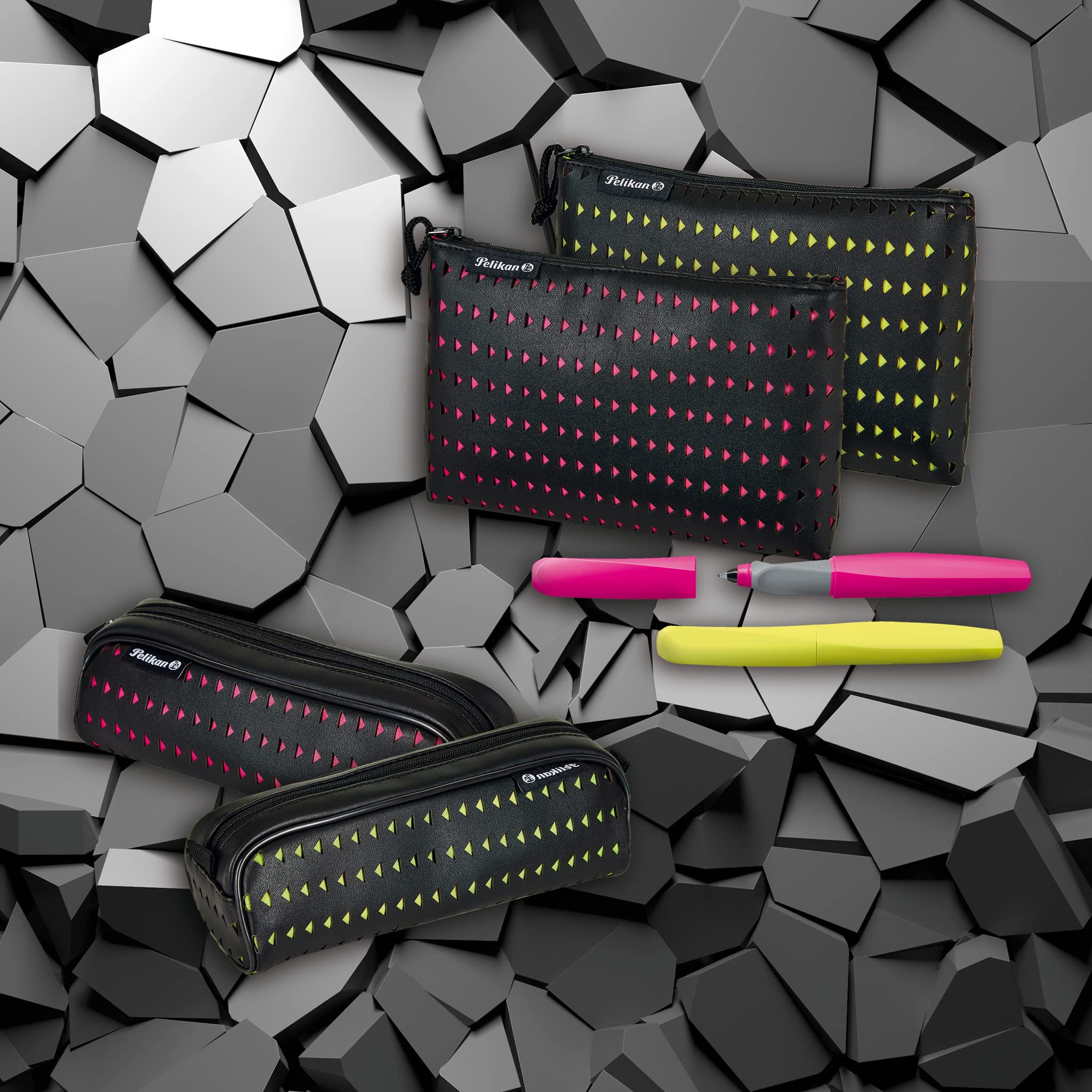Pelikan 517096 Pencil Case Flat Laser Cut Black/Yellow, flach - Image 3