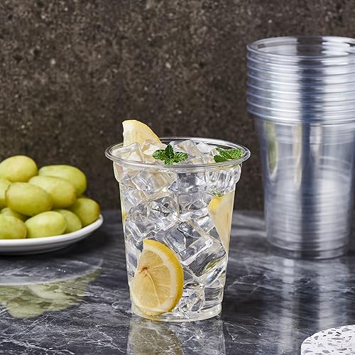 Miniatura 8 de CIAO! Vaso de plástico PET de 12 onzas para bebidas frías, ideal para batidos, café helado y bebidas frías, 3.622 in (caja de 1,000)