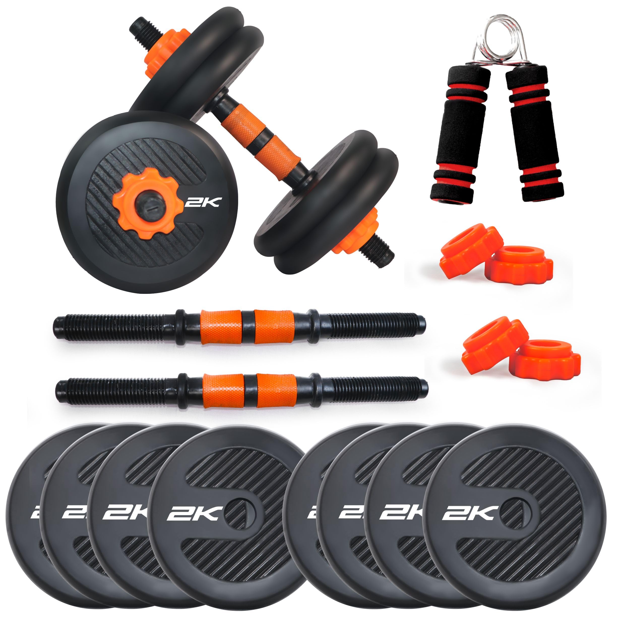 WATSON Premium Rubber Dumbbell Set For Men & Women Fitness, Dumbbell Set With 16Kg (2Kgx8) Rubber Weight Plates, Hard PVC 14" Dumbbell Rods, Foam Gripper (B0CL3KJ69K) Amazon Price History, Amazon Price Tracker