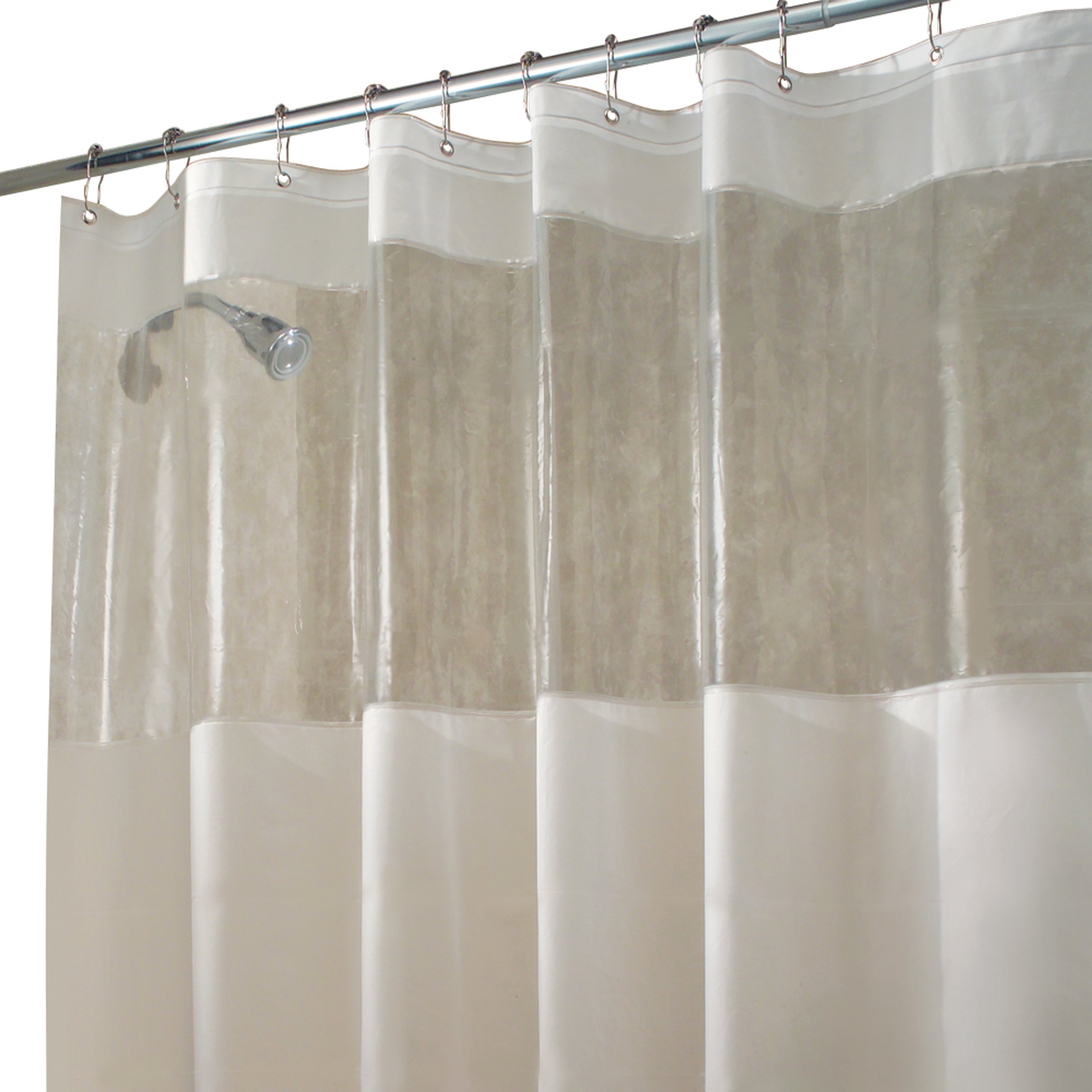 iDesign Hitchcock EVA Plastic Shower Liner Mold and Mildew Resistant