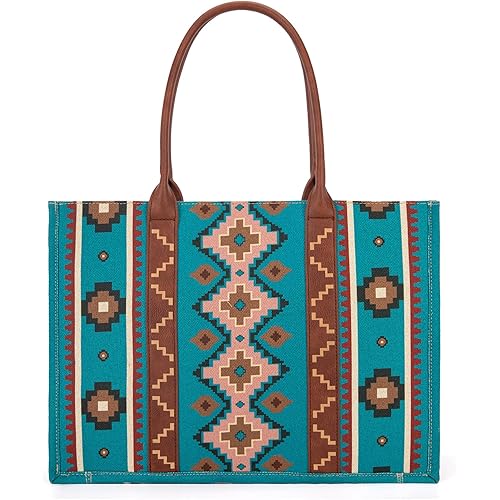 Wrangler Tote Bag for Women Western Purse and Aztec Satchel Handbag