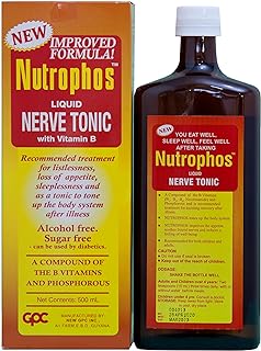 Generic New GPC Nutrophos Liquid Nerve Tonic with Vitamin B 500ml, 16.9 Fl Oz (Pack of 1)