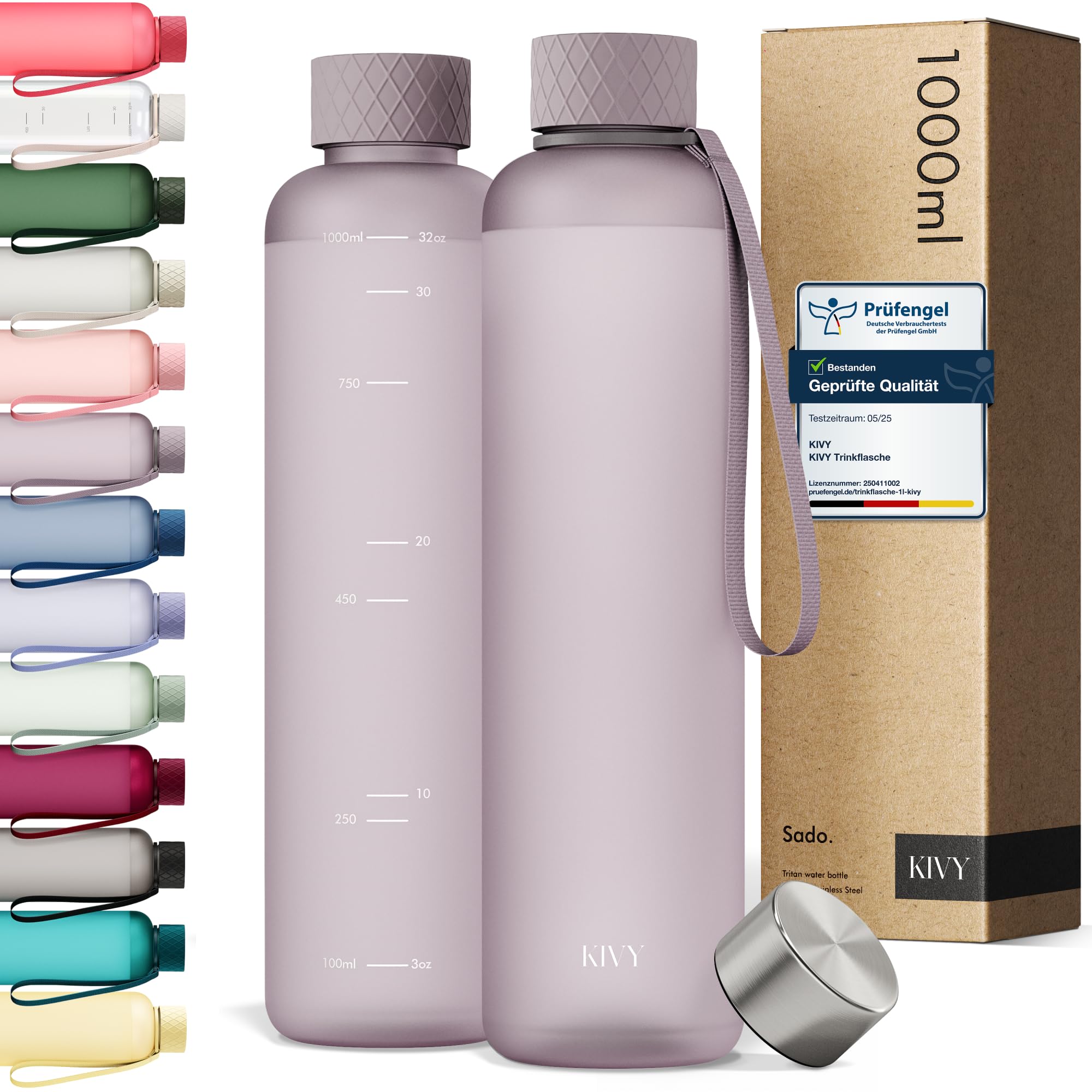 KIVY Tritan-Wasserflasche der 2. Generation