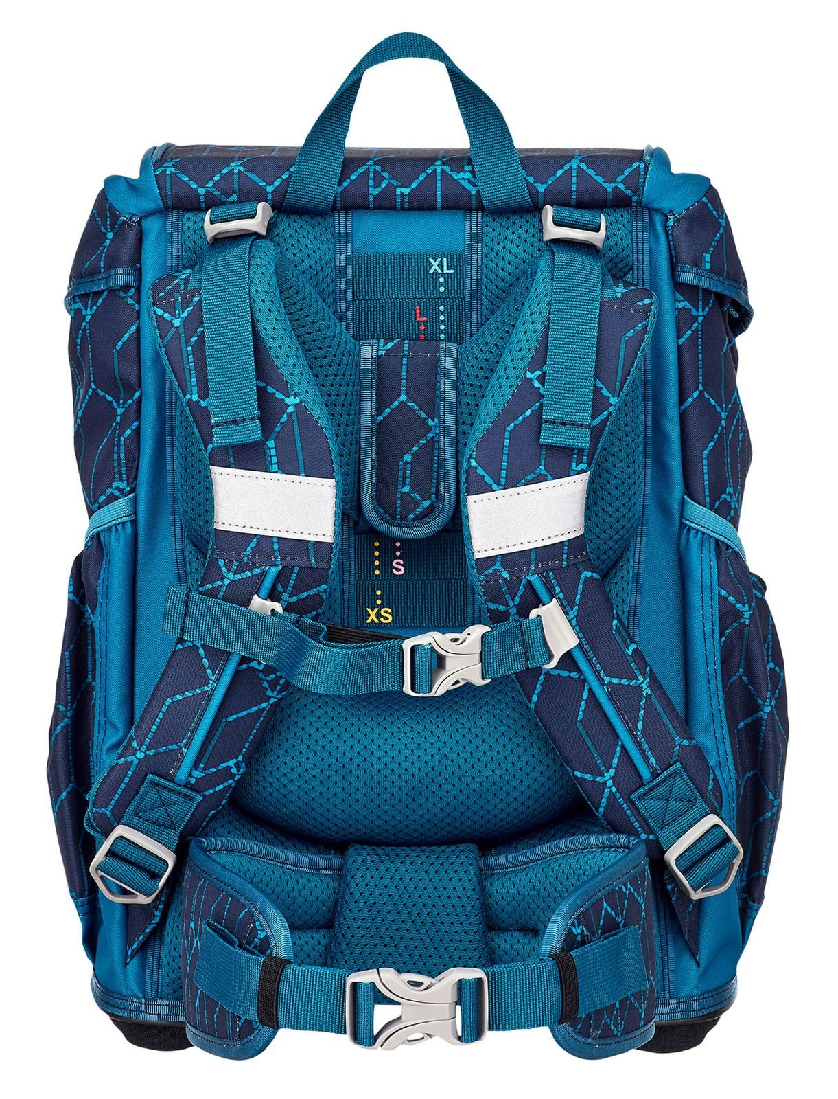 DER DIE DAS leichter Schulrucksack, ErgoFlex Blue Speed Set 5-teilig, ca. 22 l Volumen, ca. 800 g Gewicht