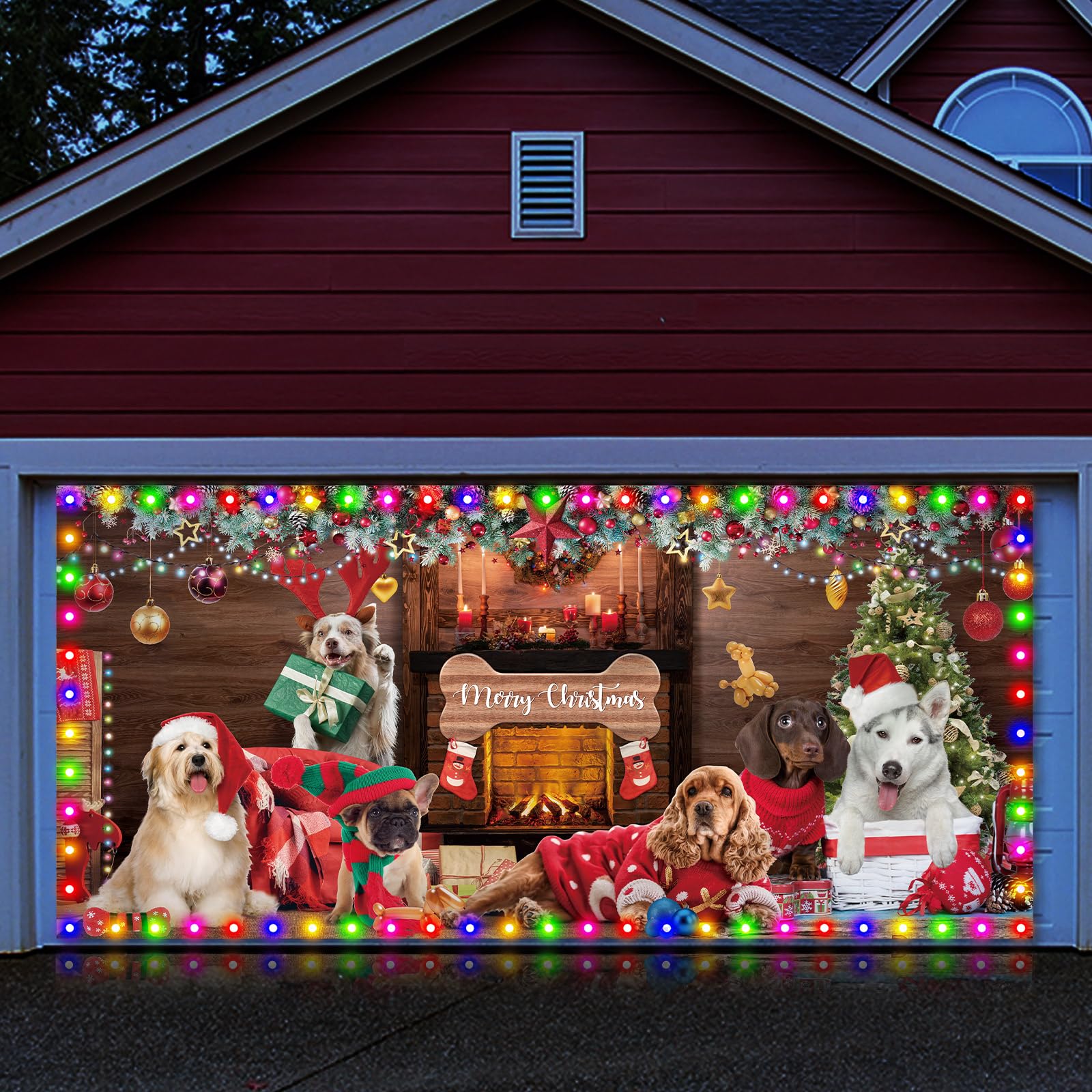 Amazon.com: Mindsoft 6 x 13 ft Merry Christmas Garage Door Banner