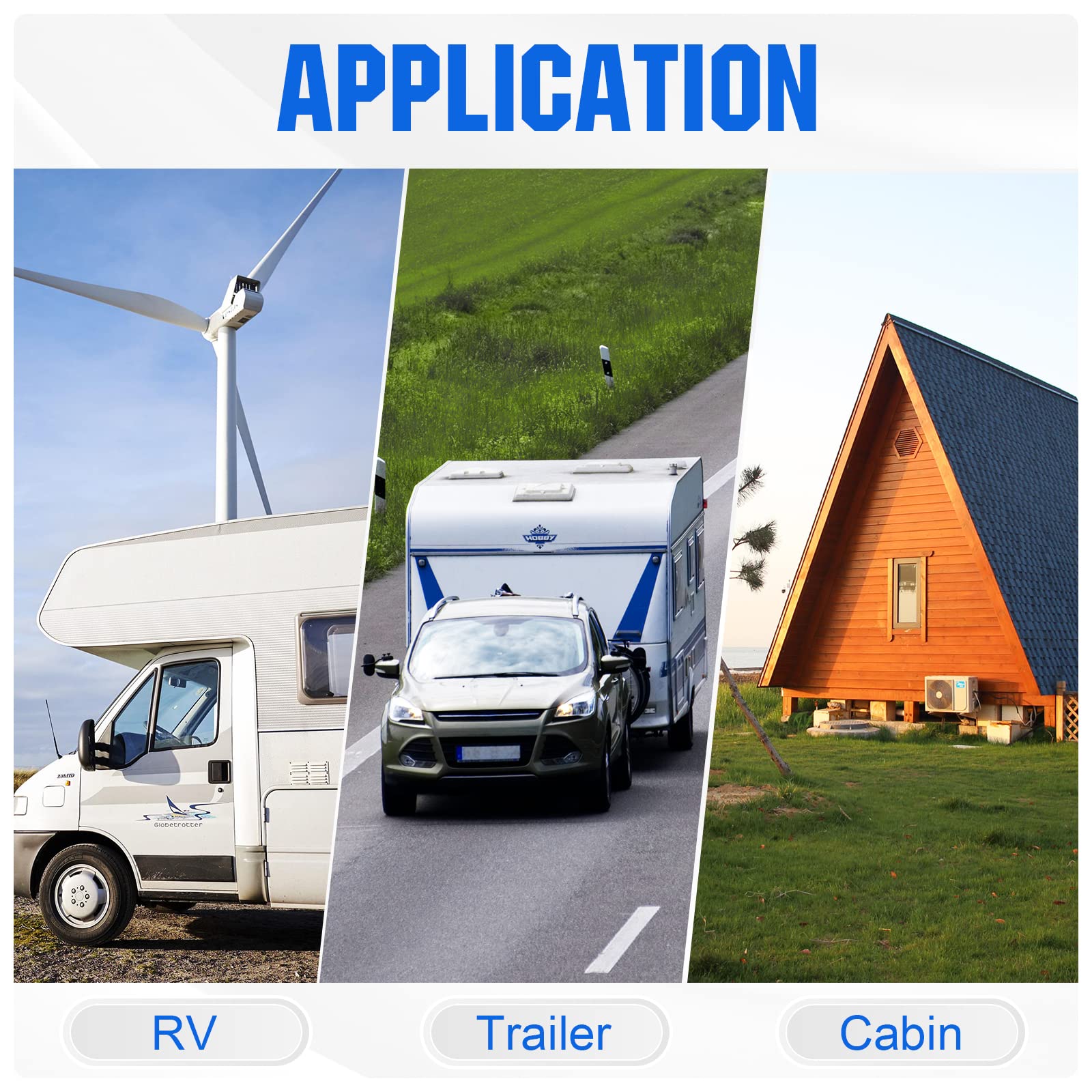 ECO-WORTHY 2 kWh Solpanelsystem med växelriktare 480 W 12 V Solpanelssats för eloberoende husbilar: 4 stycken 120 W solcellsmodul 60 A laddningsregulator 1100 W DC 12 V AC 220 V solinverter.