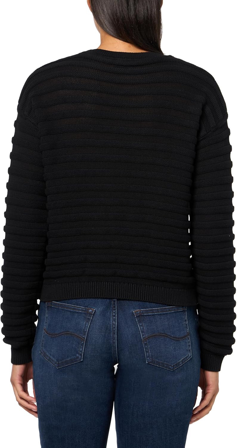 HUGO Women's Center Logo Tonal Rib Cropped Sweater - Image 2