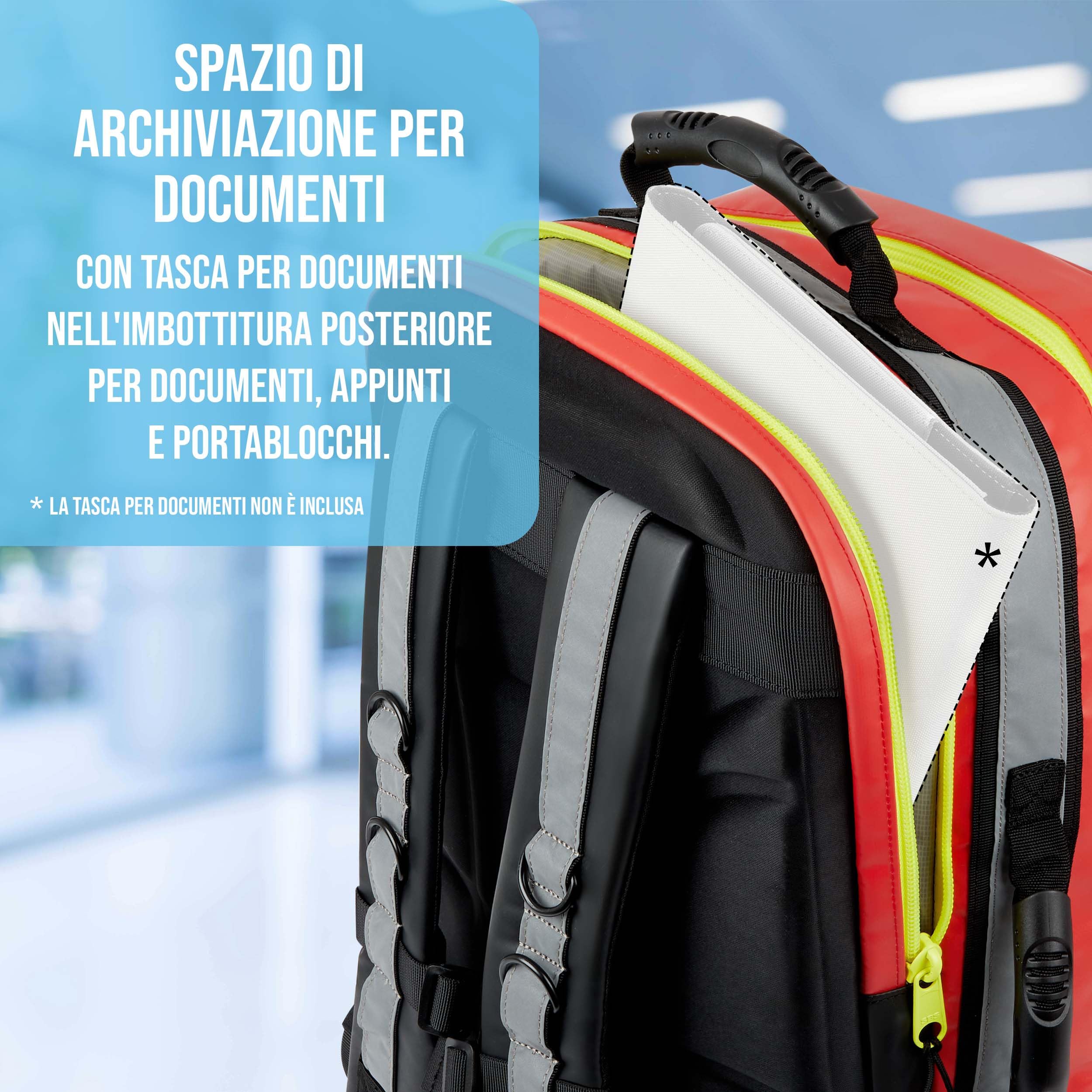 Pulox Zaino di Pronto Soccorso - Zainetto medico professionale di emergenza per soccorritori e paramedici - Completo con contenuto Advance
