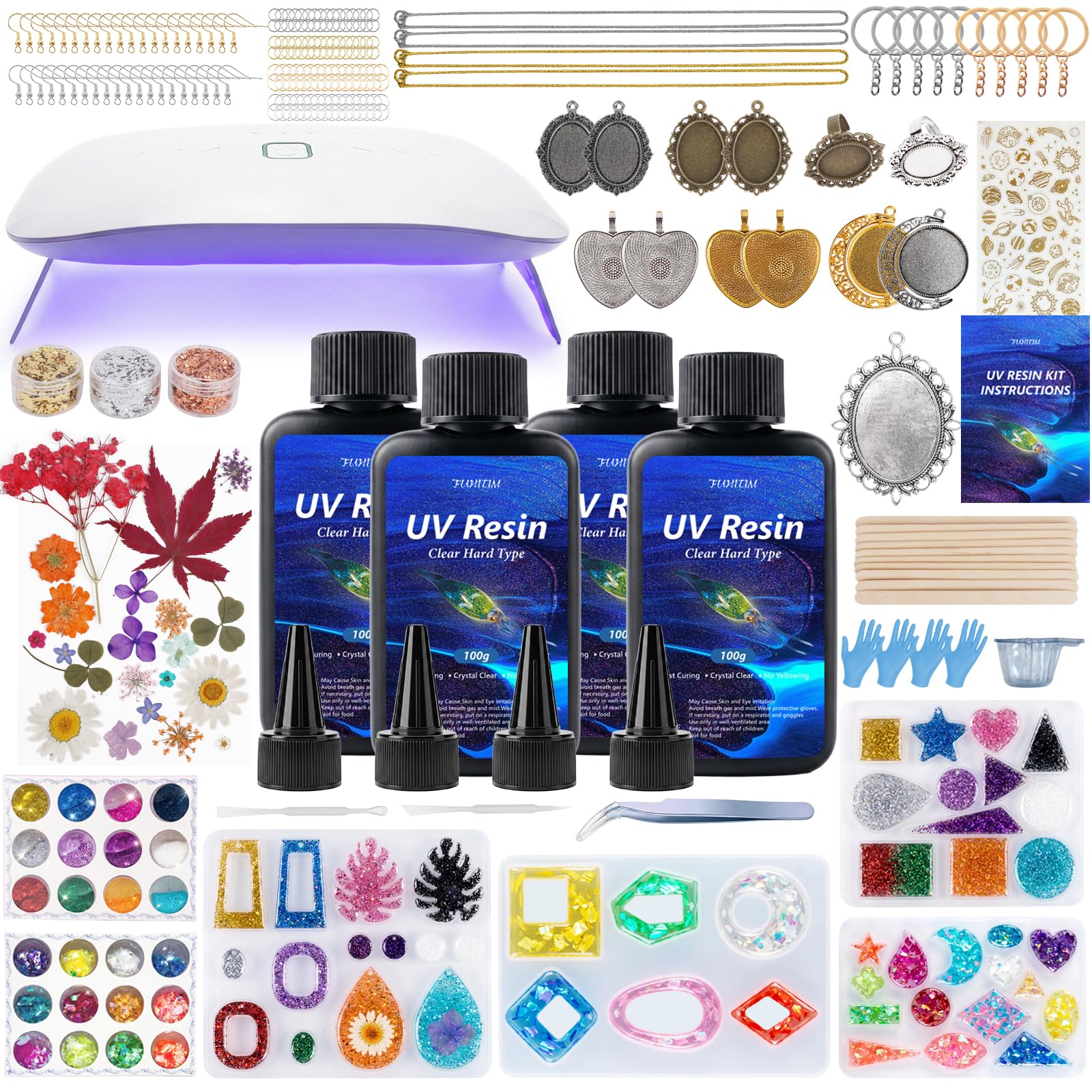 FUHITIM UV Resin Kit - Jewelry Making for Beginners -1