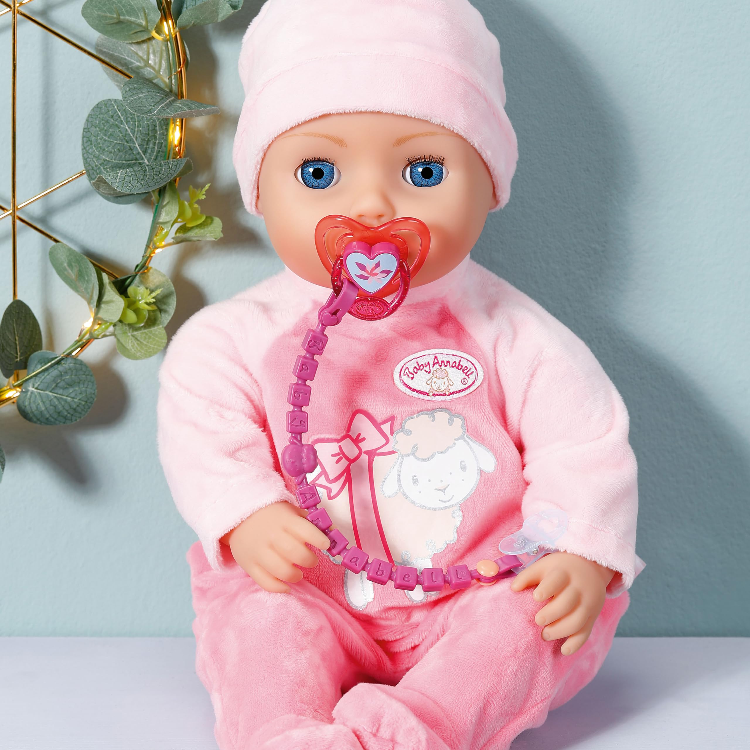 Baby Annabell Smoczek z klipsem 706831 – oryginalne akcesorium zaprojektowane dla małych dzieci – zawiera koraliki – odpowiedni dla dzieci w wieku od 3 lat, wielokolorowy