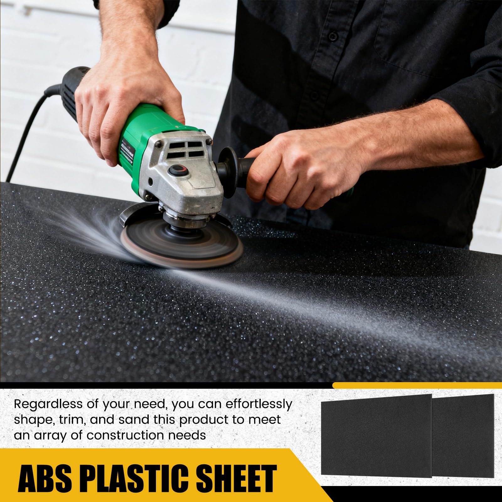 Black ABS Plastic Sheets - 2 Pack 48" x 24" -5 Black ABS Plastic Sheets - 2 Pack 48" x 24" -5