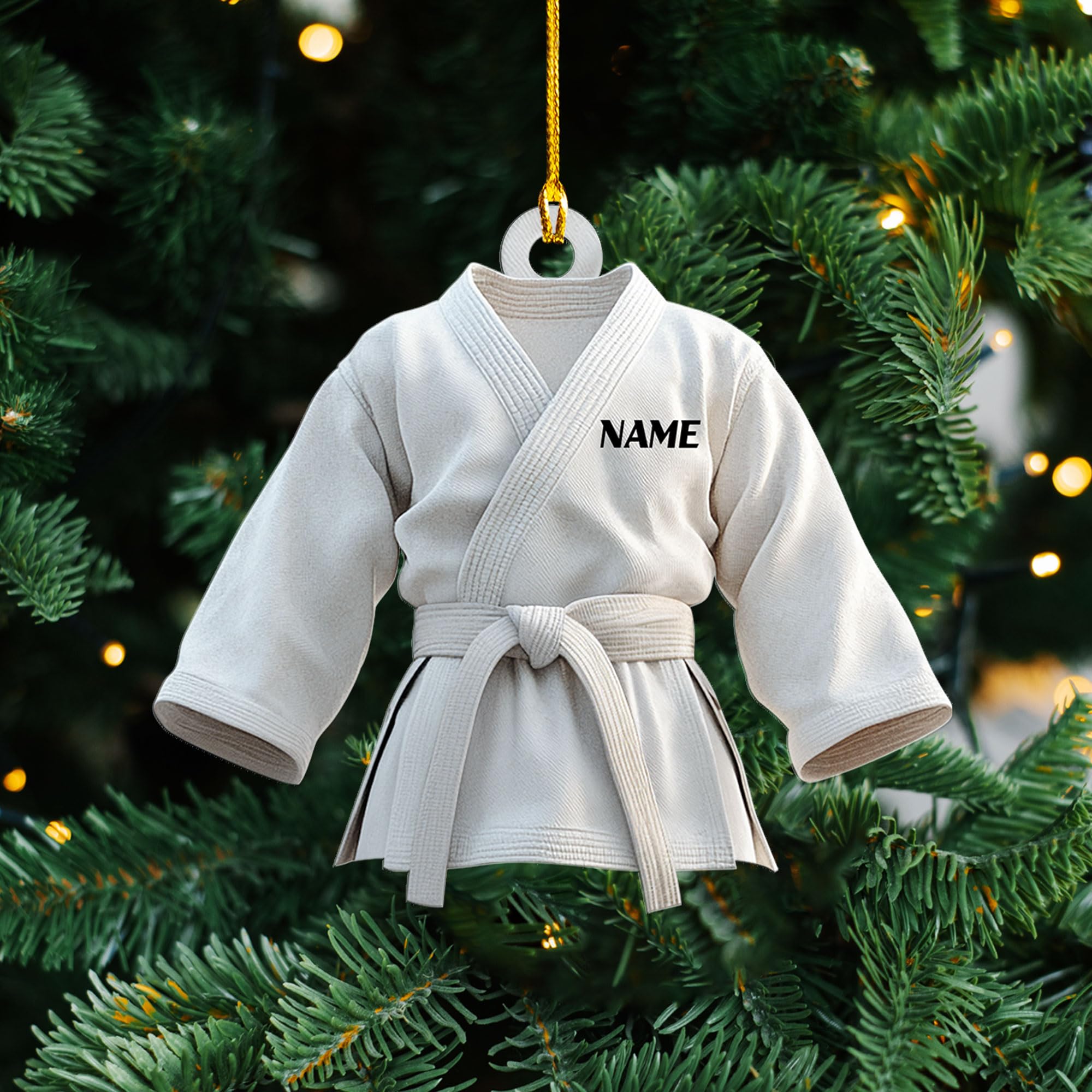 Artparel Personalized Karate Ornament - Karate Uniform Gifts for Lovers Gift Christmas Ornament 2025 - Taekwondo & Jiu Jitsu Gift (KRT14)