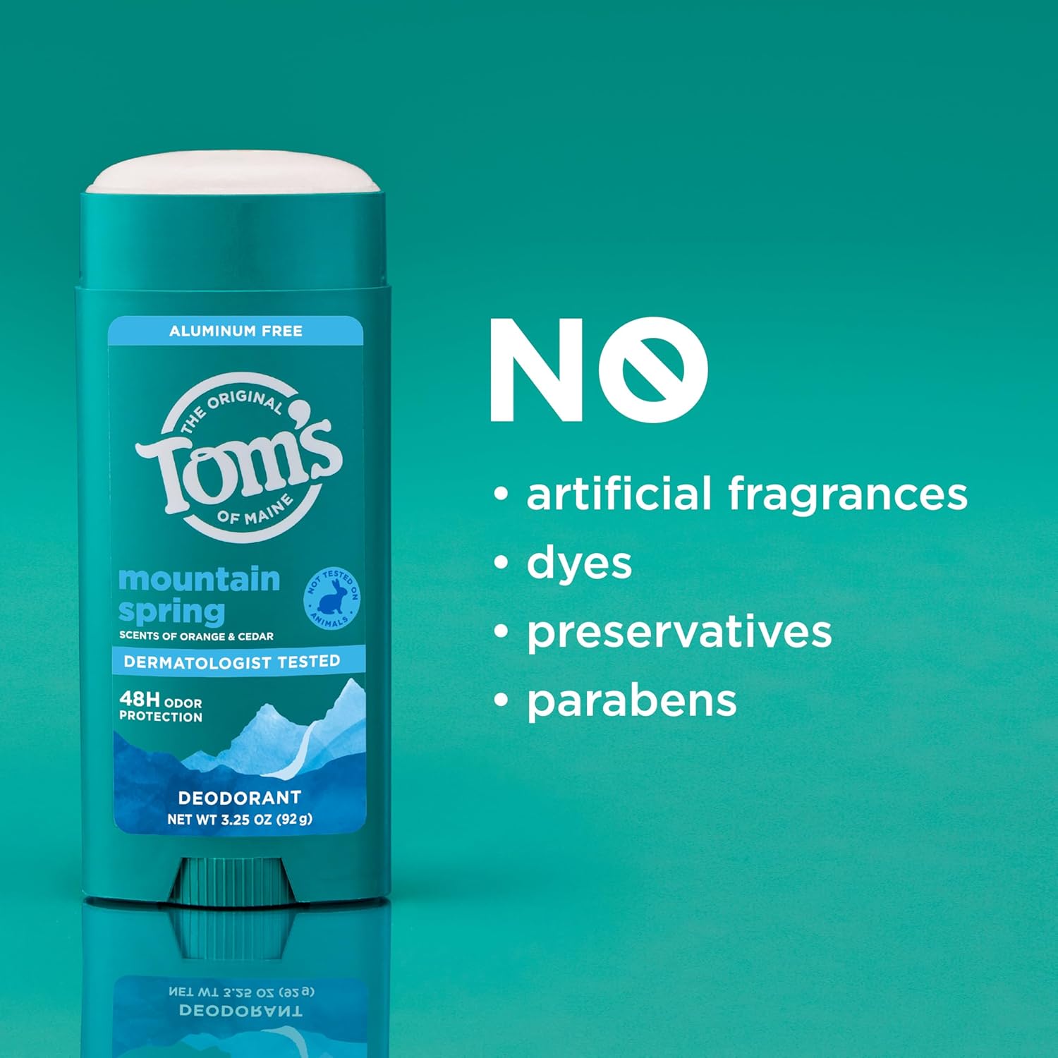 Tom’s of Maine Mountain Spring Natural Deodorant for Men and Women, Aluminum Free, 3.25 oz, 2-Pack - Image 7