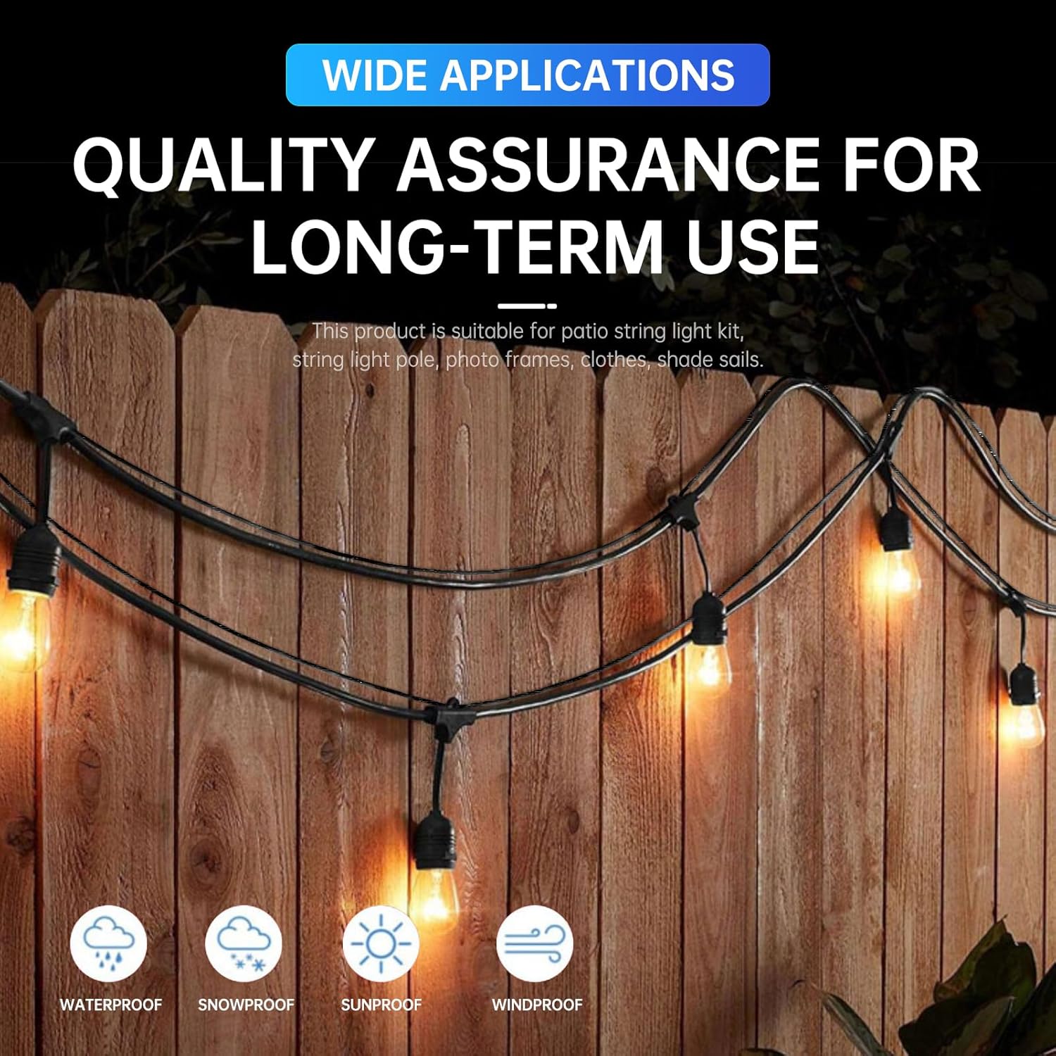 165FT String Light Hanging Kit,304 Stainless Steel Cable Kit - Heavy Duty 480LB Capacity, Adjustable Turnbuckles & Complete Accessories for Clothesline, Garden Rigging