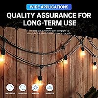 Vista 7 de Kit de Cable de Alambre de Acero Inoxidable 304 Revestido de Vinilo Negro de 246 Pies – Cable Guía Colgante de Servicio Pesado para Luces en Serie