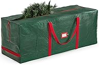 Zober Large Christmas Tree Storage Bag - Fits 9 Ft Artificial Trees - Plastic, Waterproof Christmas Tree Bag For Storage Box For Xmas - Strong, Durable Handles - Label Card Slot - Green