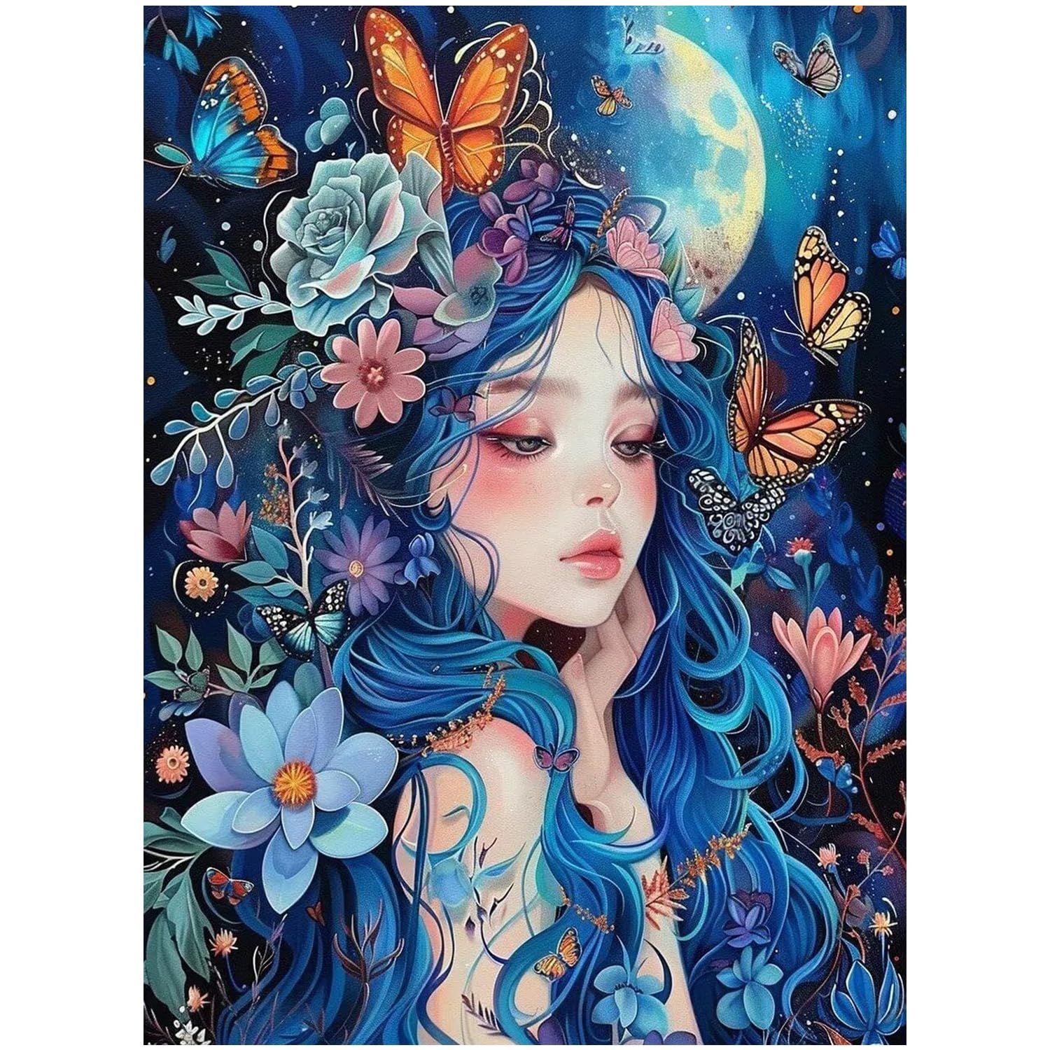 Diamond Art Kits for Adults Beginner, Cute Girls DIY Modern
