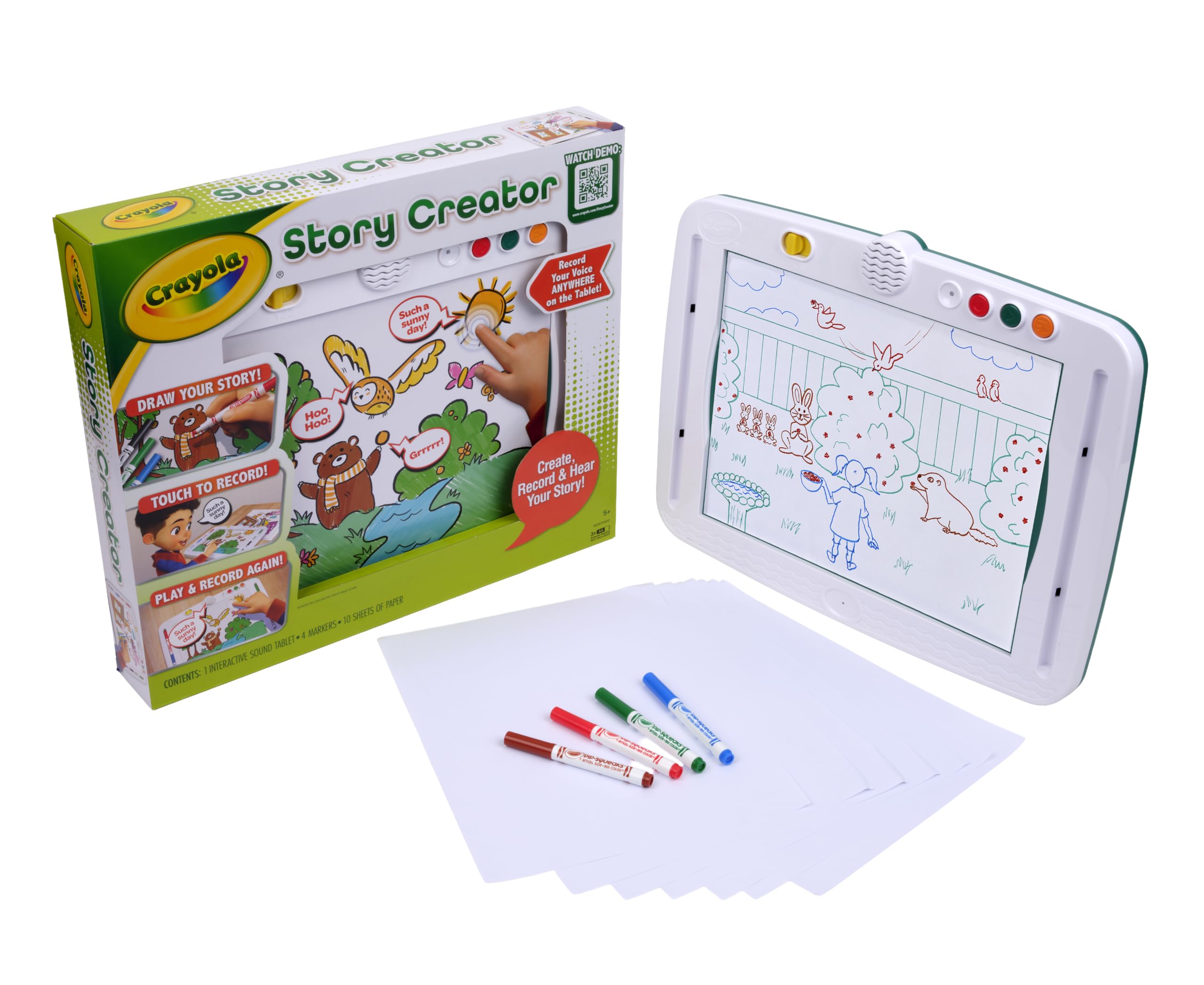 Crayola Story Creator, Draw, Color & Record Stories, Kids Tablet
